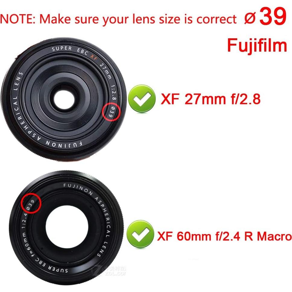 Tapa de lente 39mm WH1916 para Fujifilm y Leica - 2 paquetes