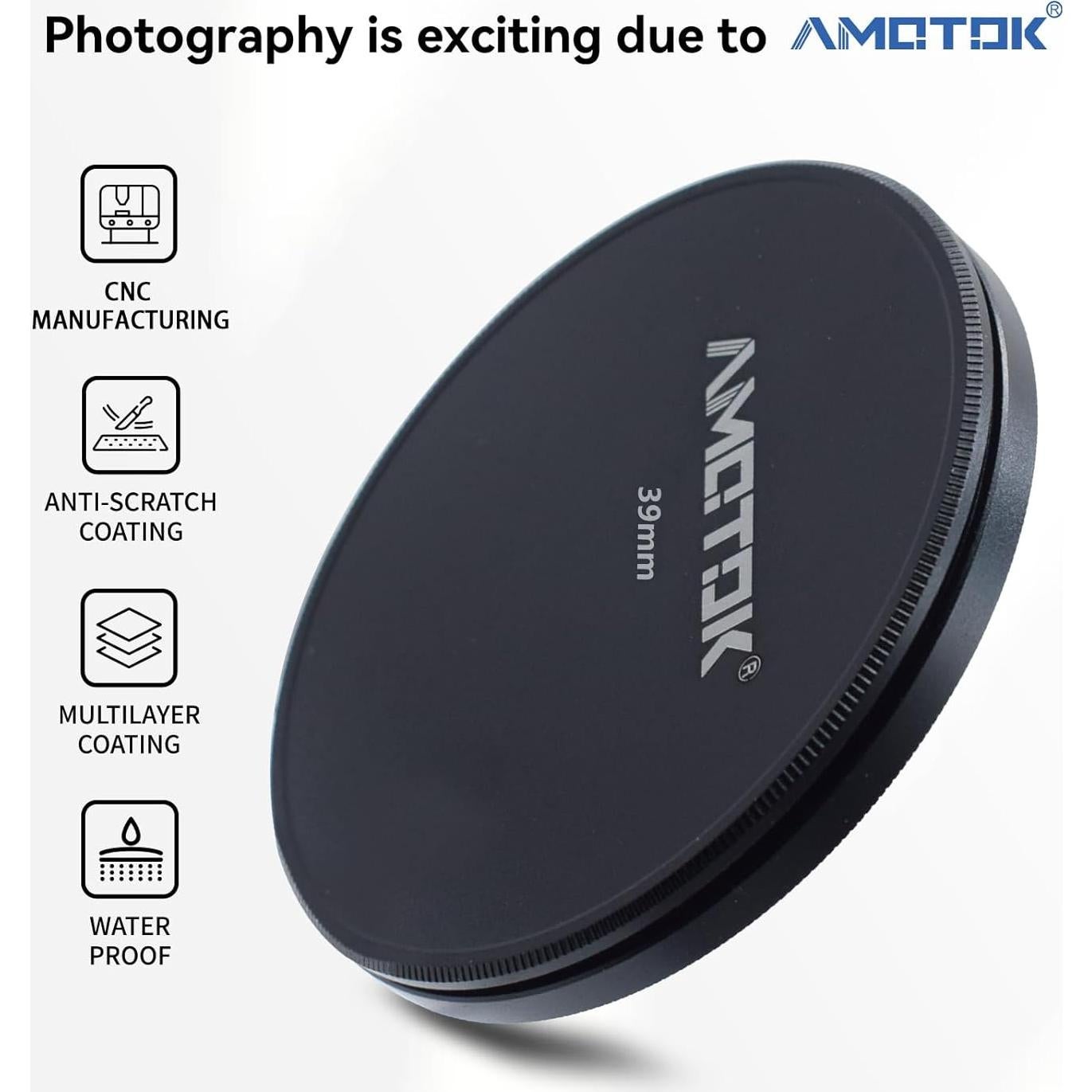 Tapa de Filtro de Lente de Metal 39mm JINYU - Alta Calidad