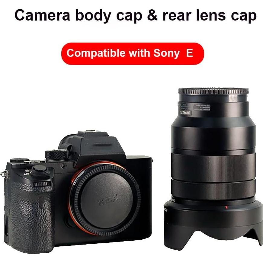 Paquete de 2 tapas de cuerpo y lente para cámaras Sony E