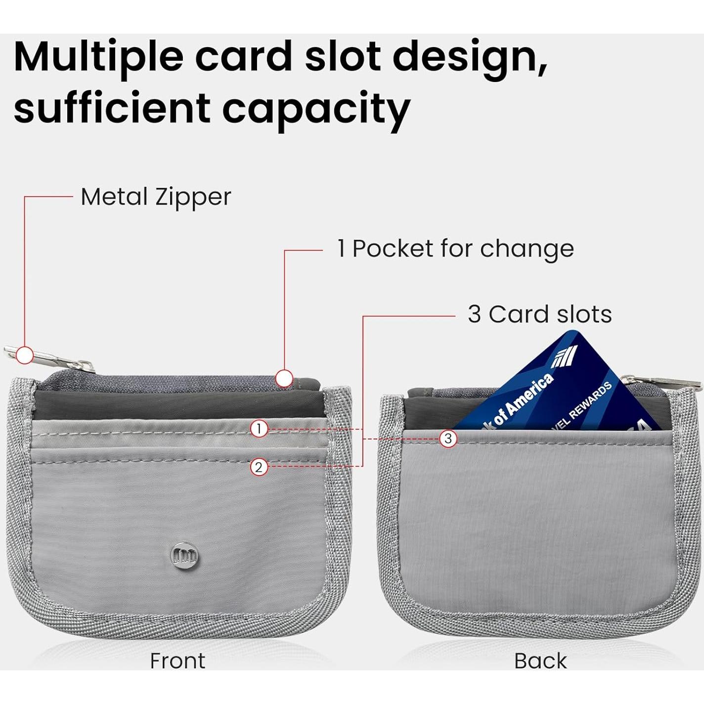 Cartera Minimalista Slim Memoria de Mamá Unisex RFID Gris Claro