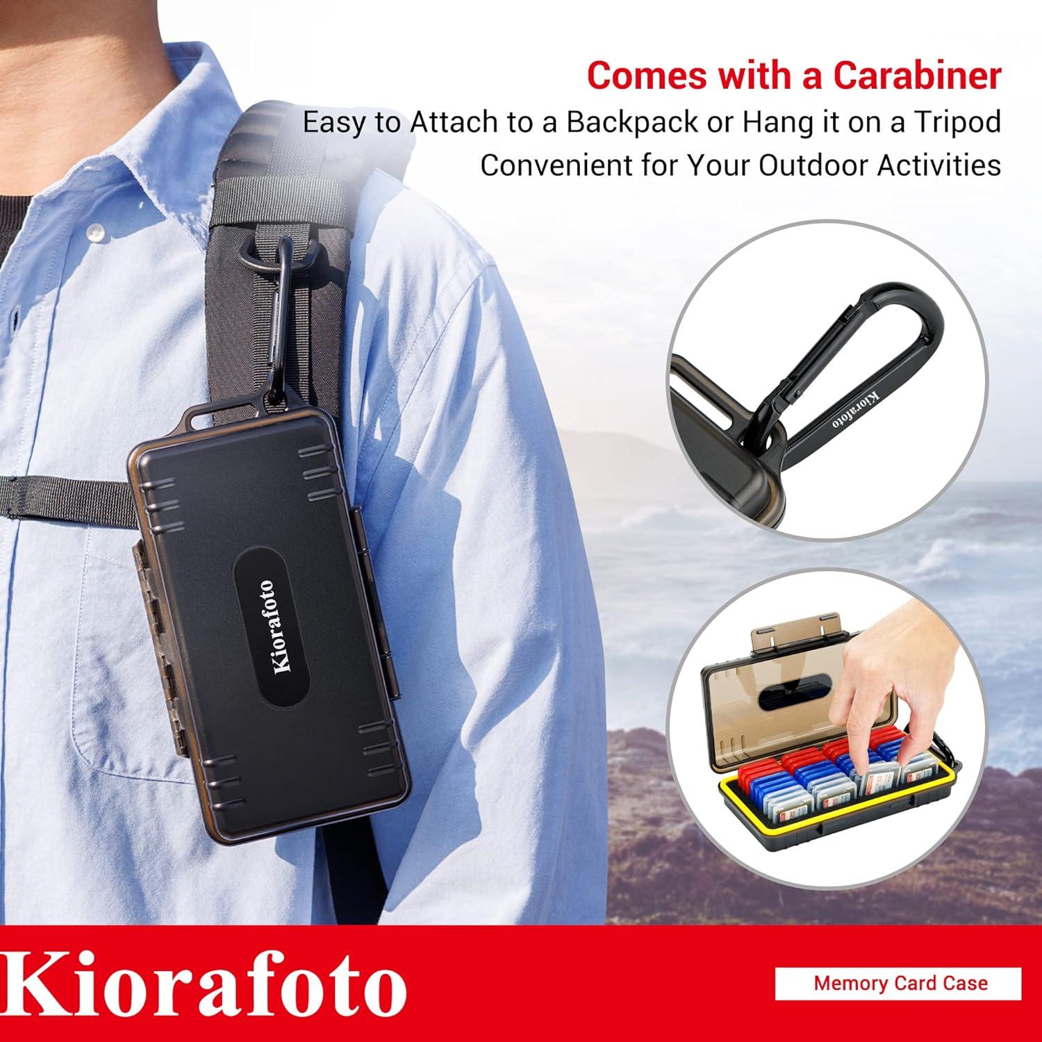 Estuche para Tarjetas SD Kiorafoto 36 Slots Resistente al Agua