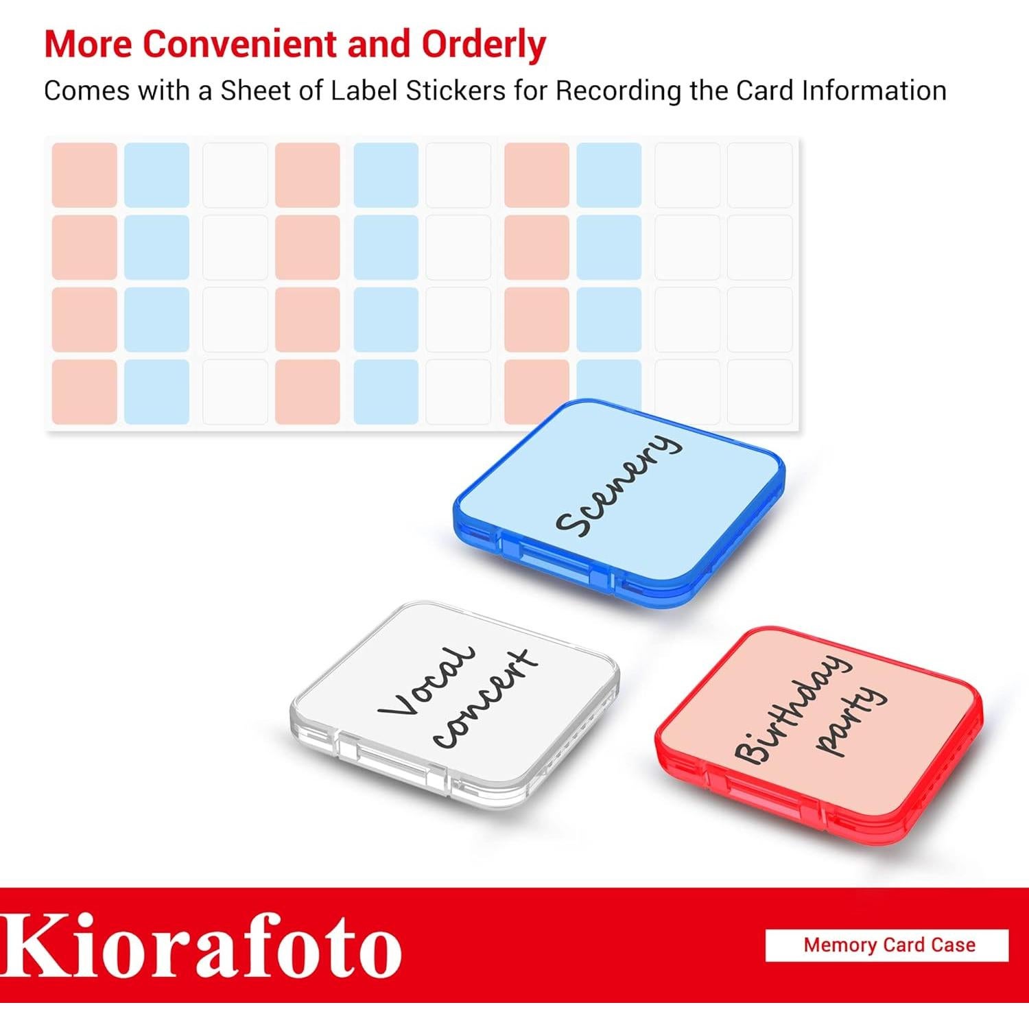 Estuche para Tarjetas SD Kiorafoto 36 Slots Resistente al Agua