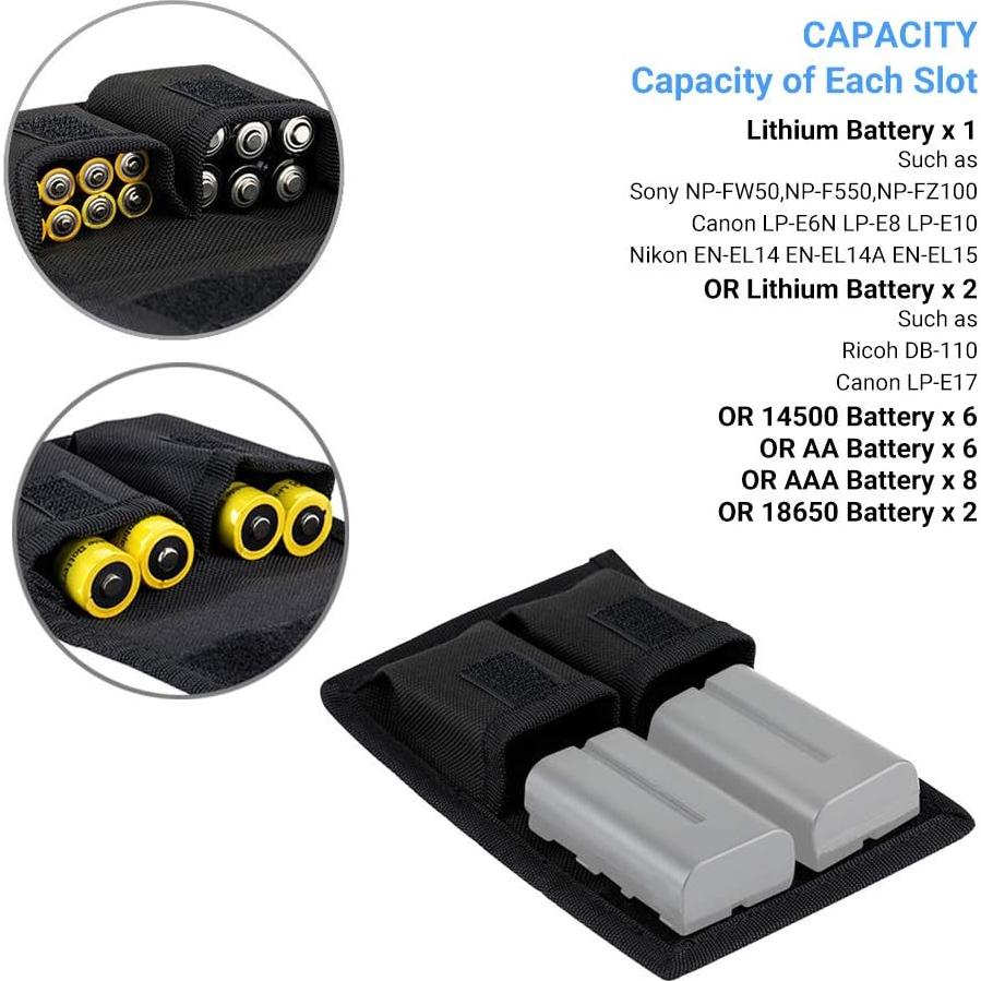 Funda para Baterías y Tarjetas SD Jinjiacheng BC-P2 - 3 Compartimentos