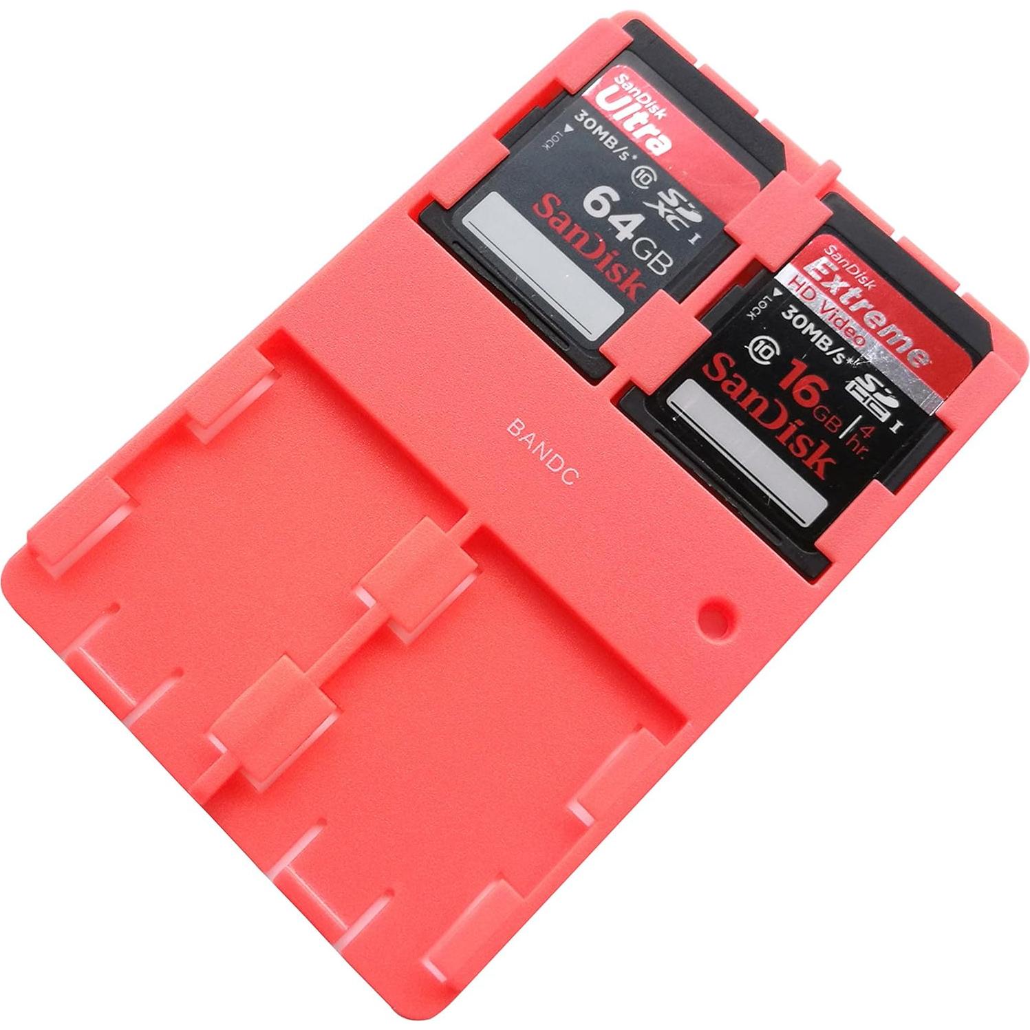 Estuche de Almacenamiento para 4 Tarjetas SD BANDC Plata