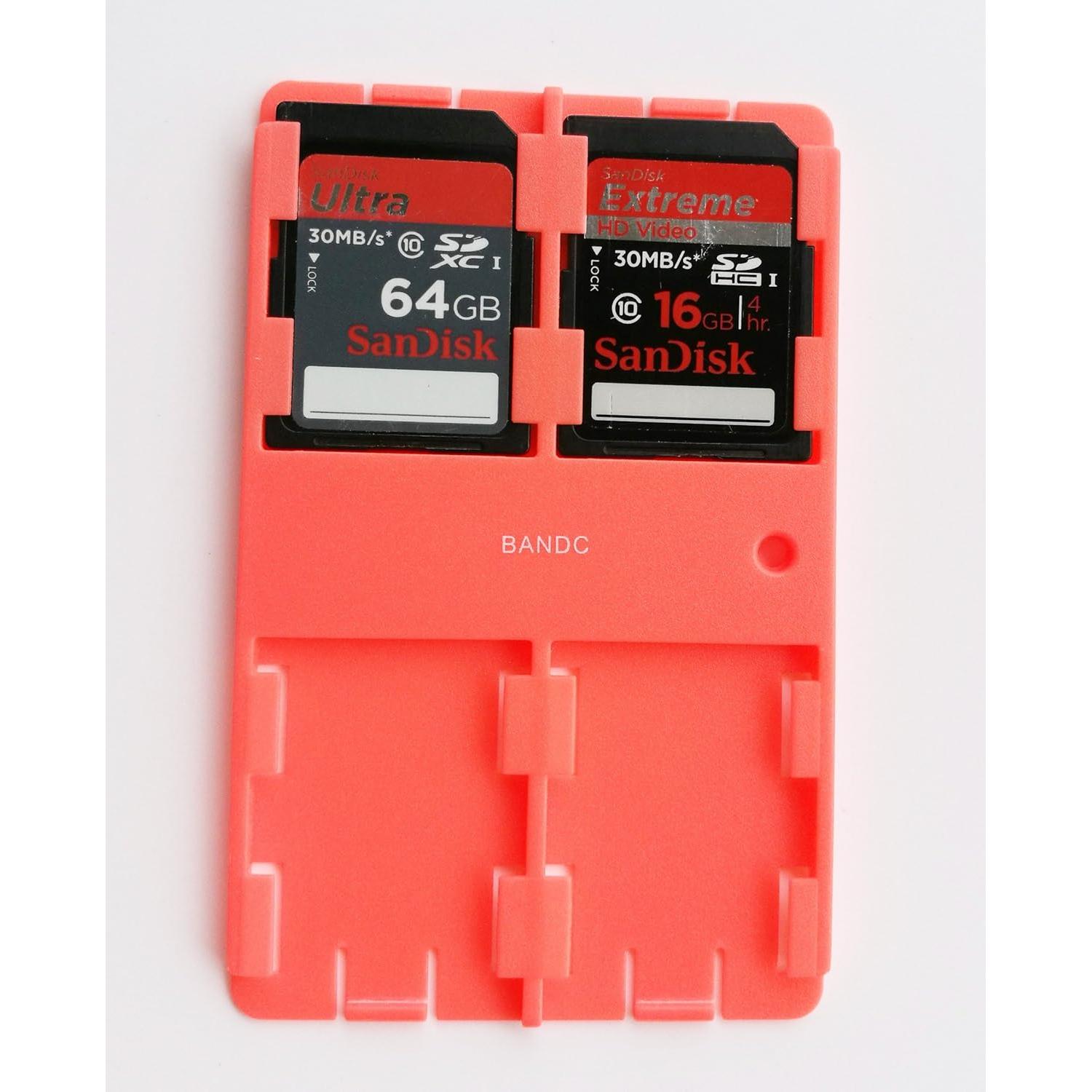 Estuche de Almacenamiento para 4 Tarjetas SD BANDC Plata