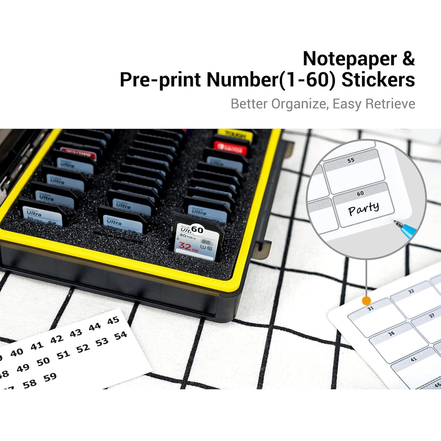 Estuche Organizador Kiwifotos para 60 Tarjetas SD Resistente