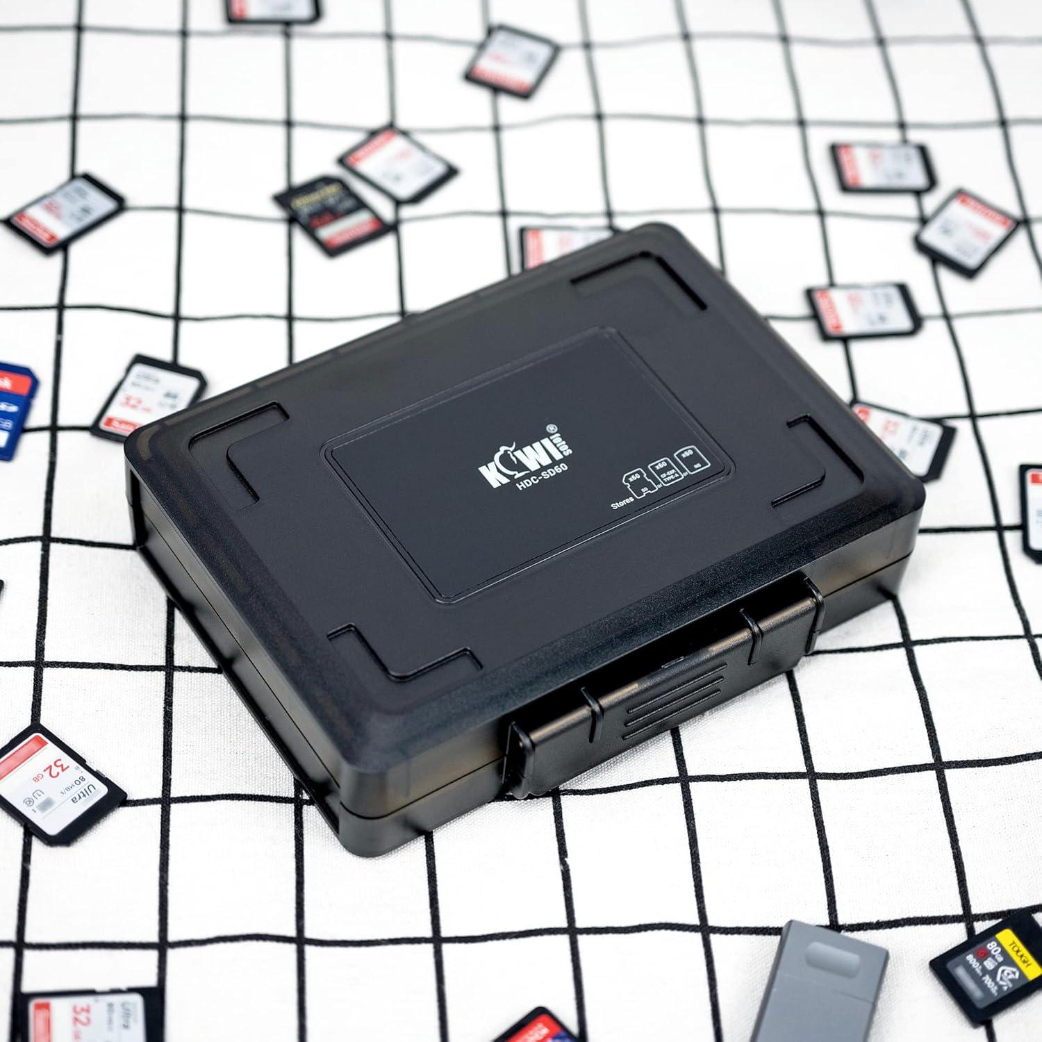 Estuche Organizador Kiwifotos para 60 Tarjetas SD Resistente