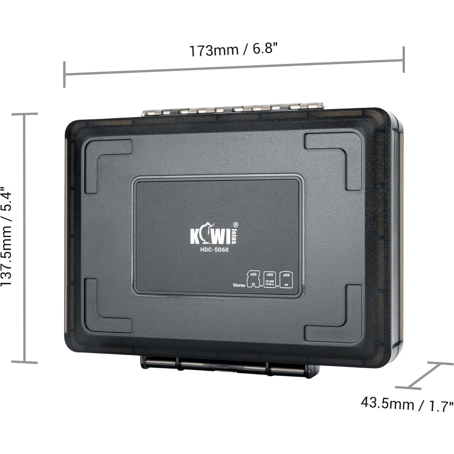 Estuche Organizador Kiwifotos para 60 Tarjetas SD Resistente