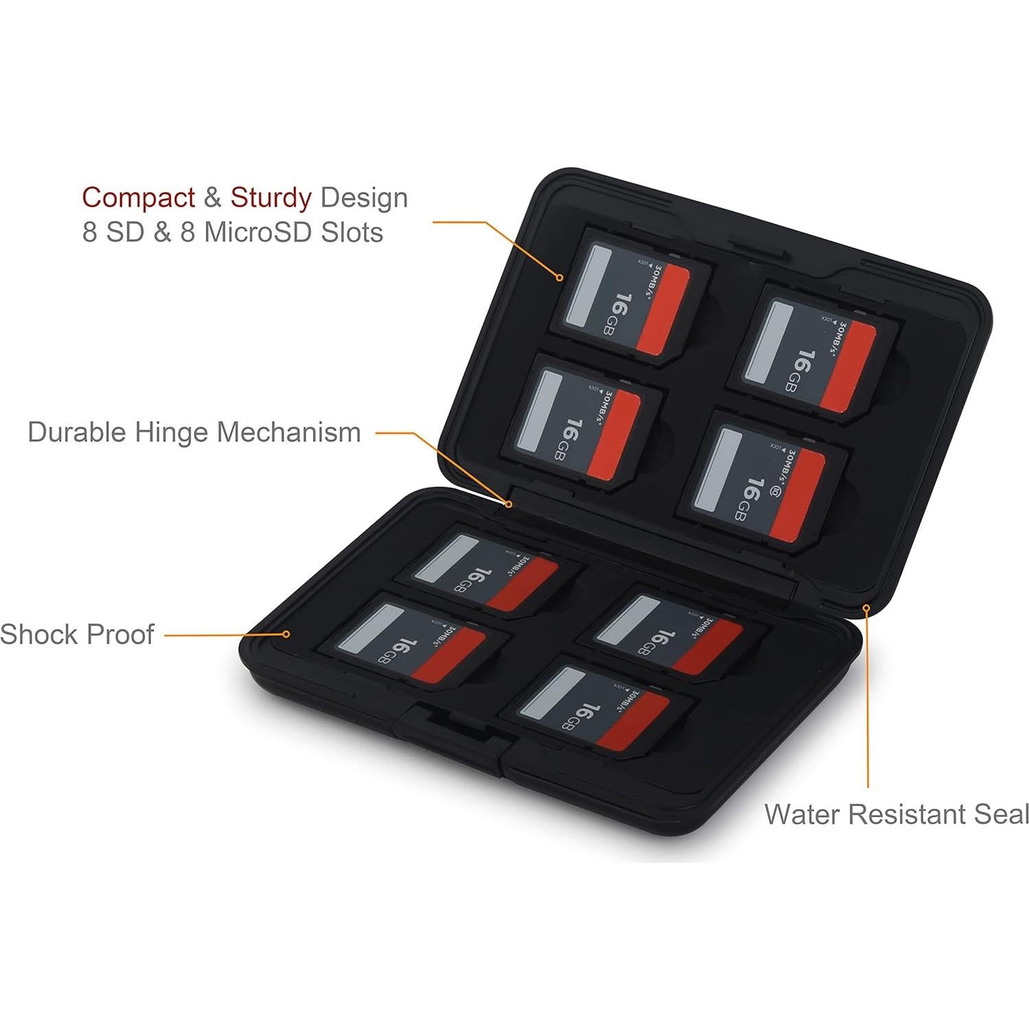Caja de Aluminio para Tarjetas de Memoria Honsky 16 Compartimentos