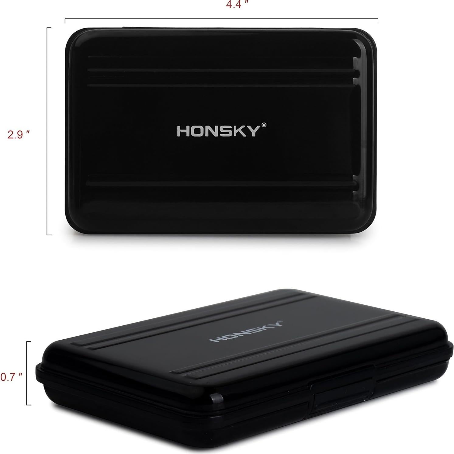 Caja de Aluminio para Tarjetas de Memoria Honsky 16 Compartimentos