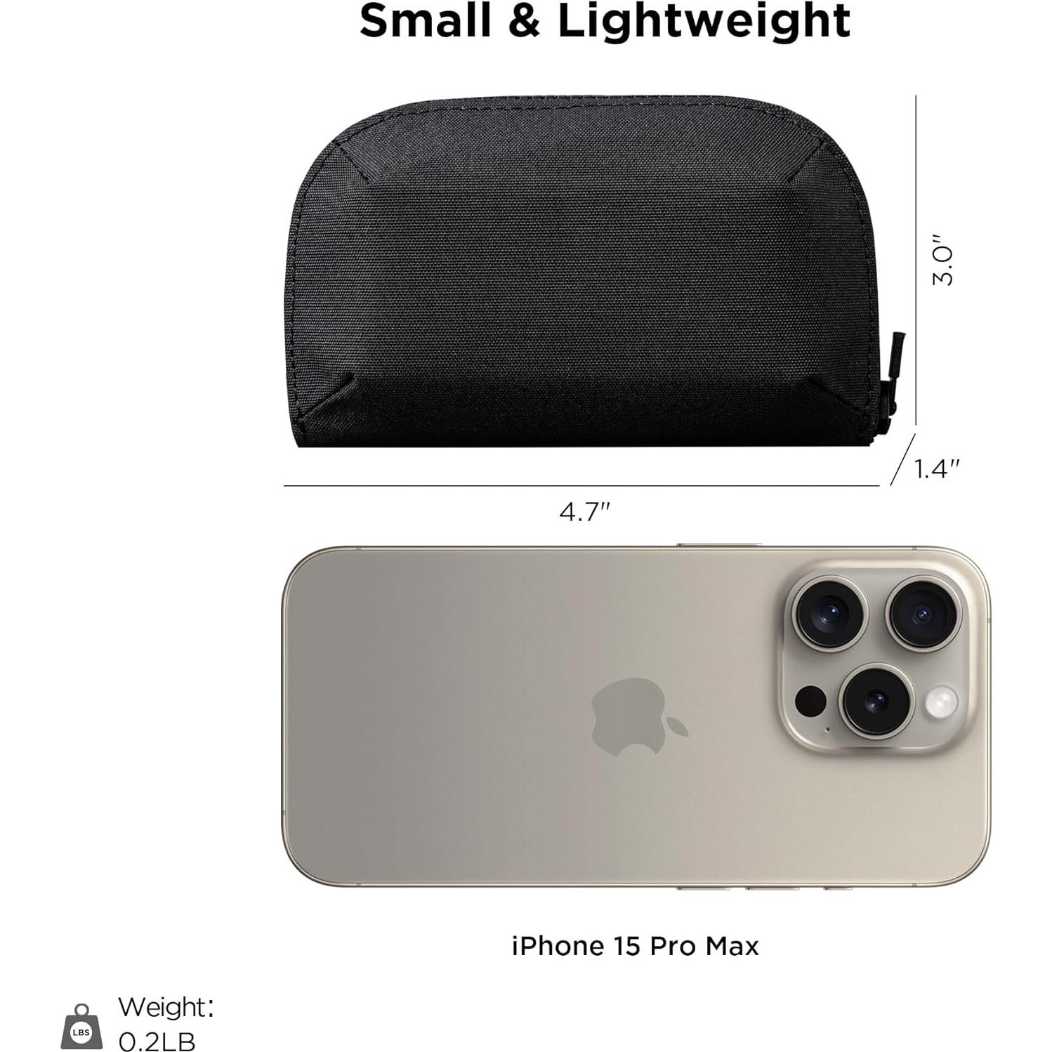 Cartera Compacta ALPAKA Hub Zip Pocket Negro 300D - Monedero con Cremallera para 30 Tarjetas