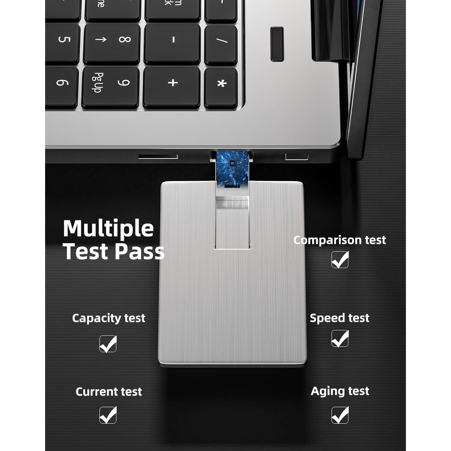 Unidad Flash USB Bilious 64GB Metal Portátil 2PCS a Prueba de Agua