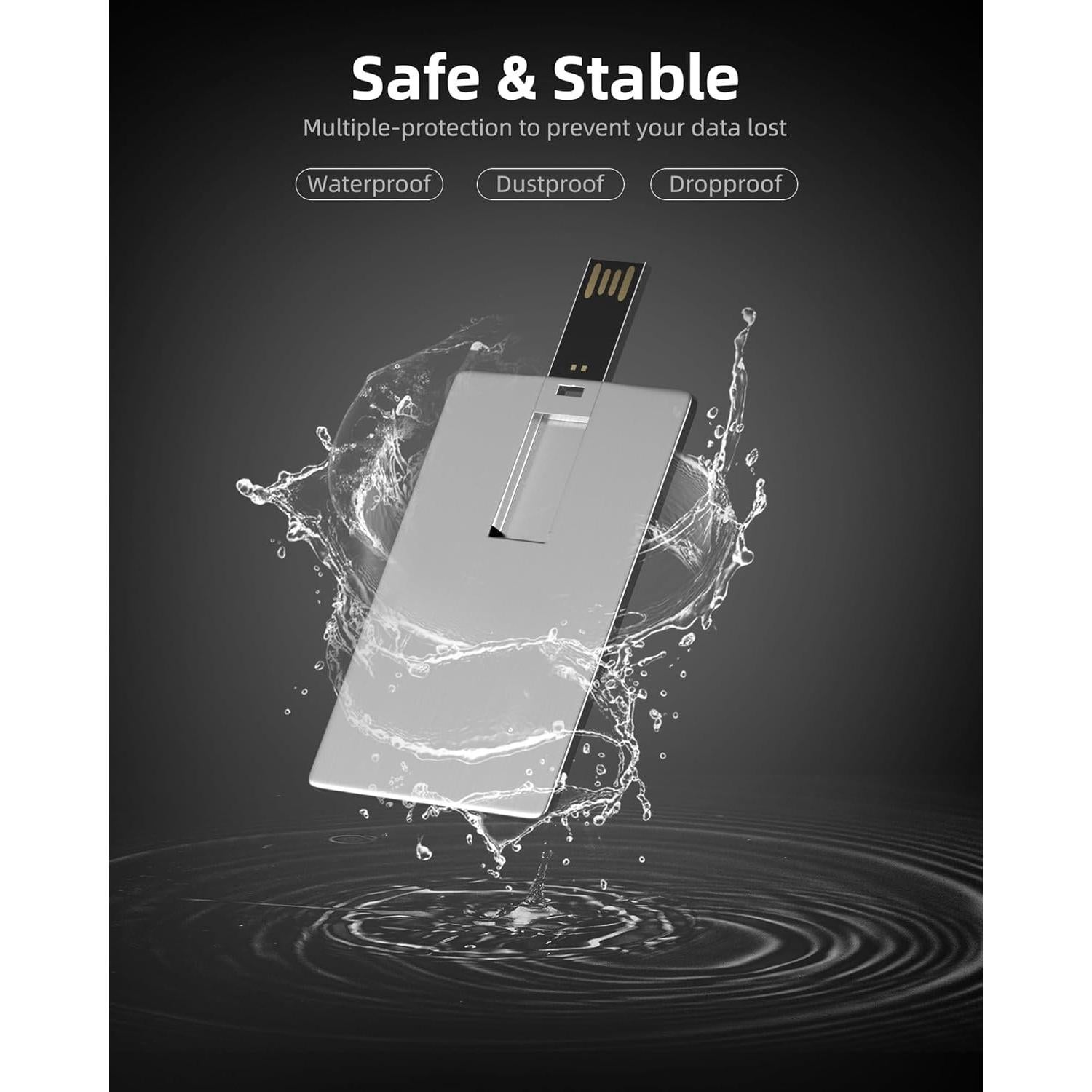 Unidad Flash USB Bilious 64GB Metal Portátil 2PCS a Prueba de Agua