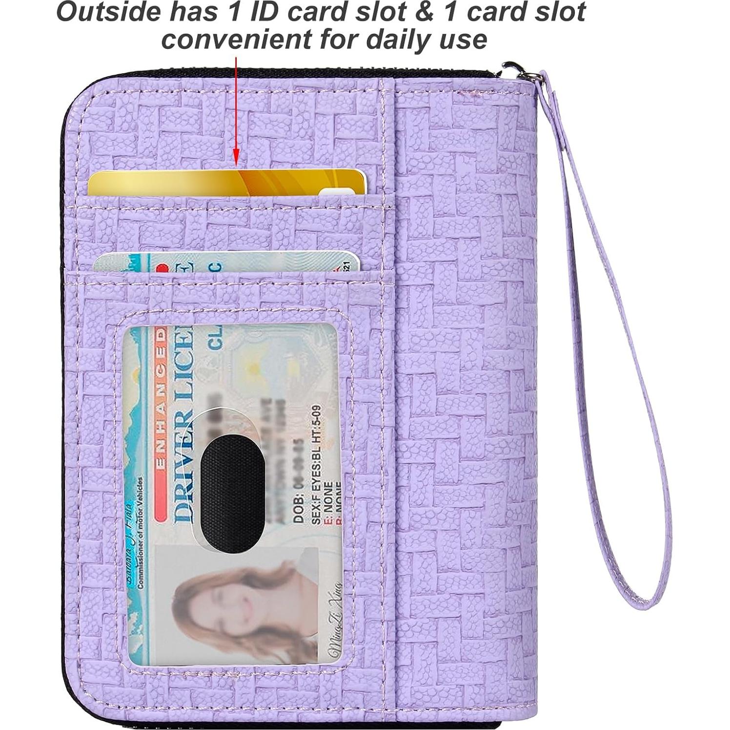 Cartera EcoVision RFID para Tarjetas de Crédito Lila 24 Slots