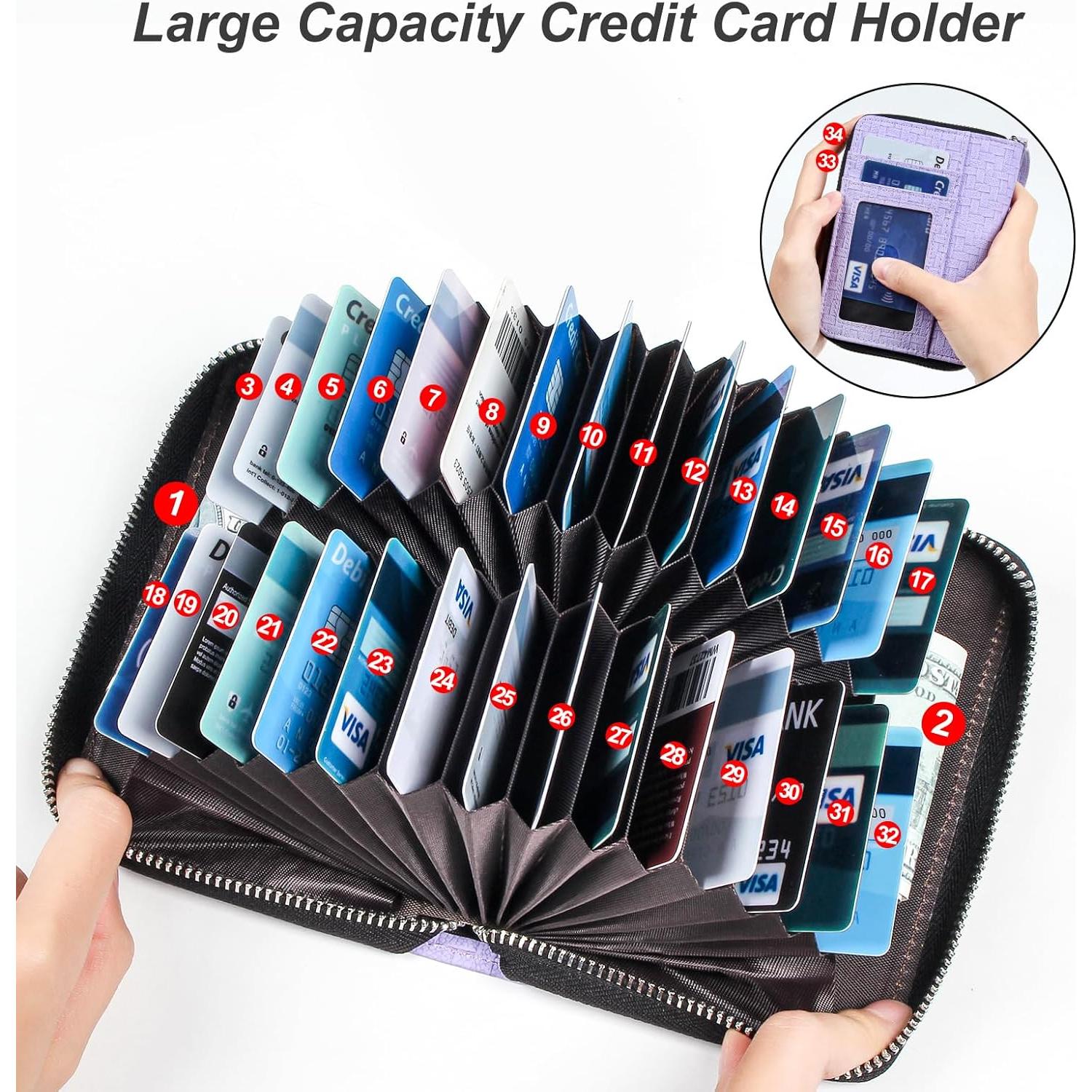 Cartera EcoVision RFID para Tarjetas de Crédito Lila 24 Slots