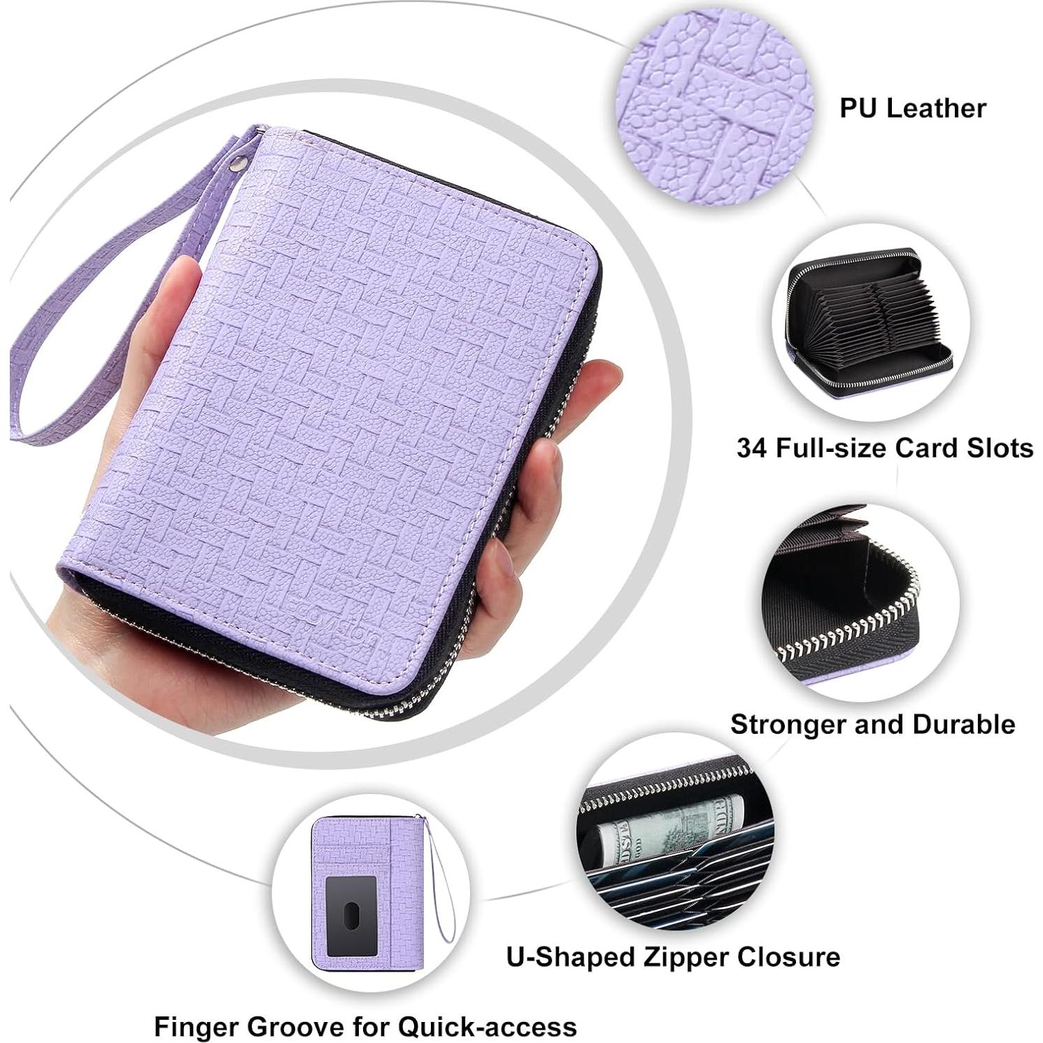 Cartera EcoVision RFID para Tarjetas de Crédito Lila 24 Slots