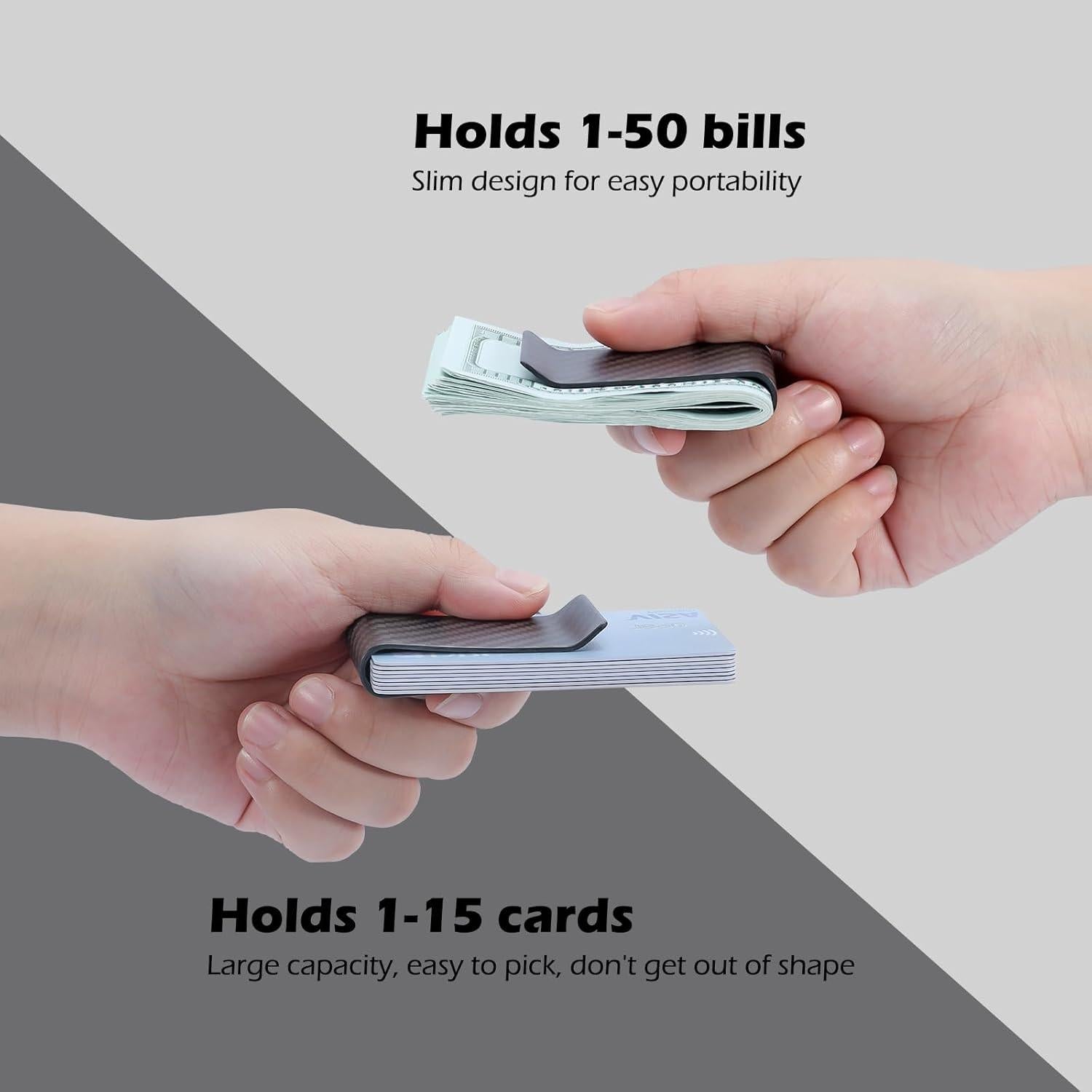 Clip de Dinero Travelambo de Fibra de Carbono Minimalista