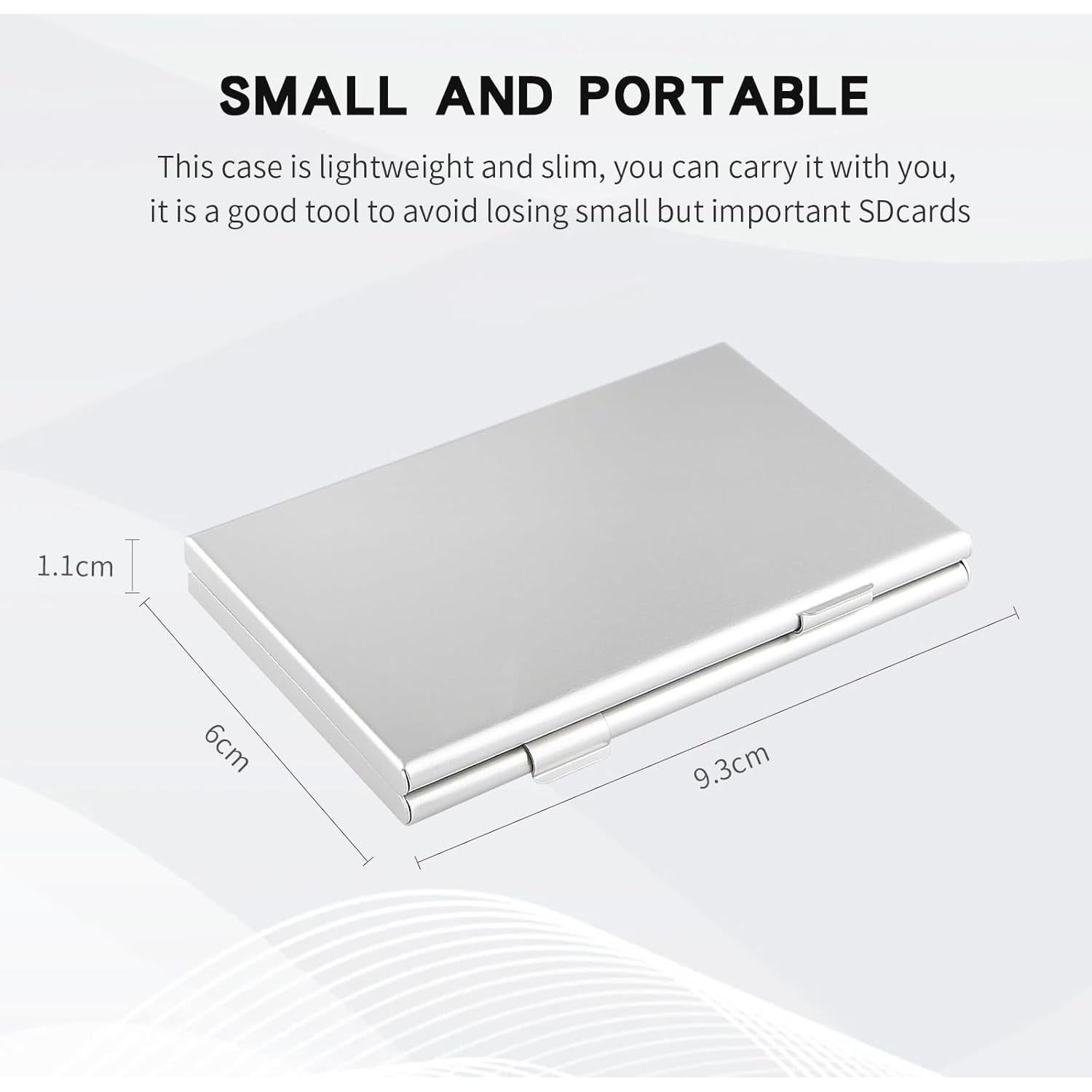 Funda de Aluminio para 18 Tarjetas SD Chestele Plata