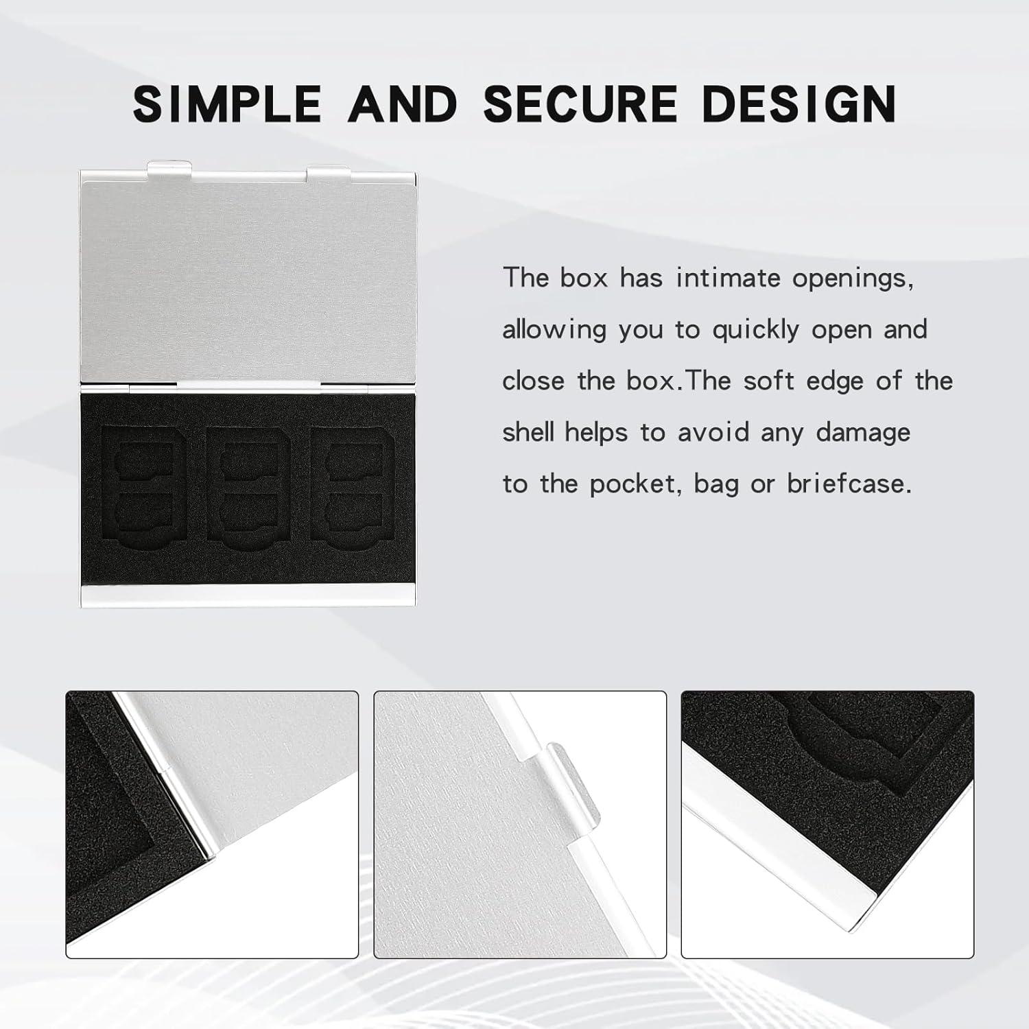 Funda de Aluminio para 18 Tarjetas SD Chestele Plata