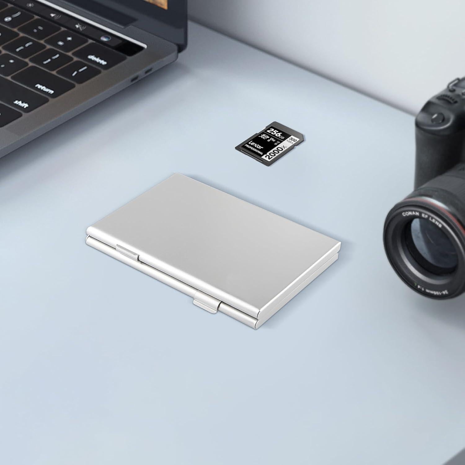 Funda de Aluminio para 18 Tarjetas SD Chestele Plata