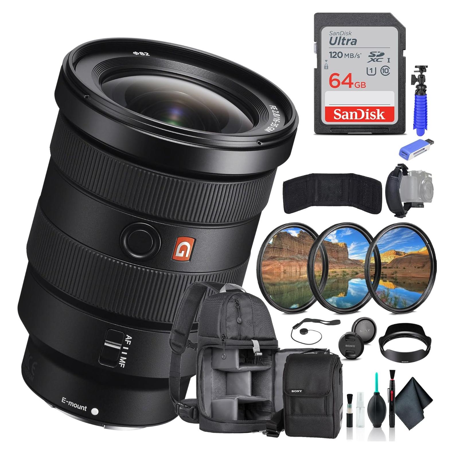 Lente Sony FE 16-35mm f/2.8 GM + Kit de Filtros y Accesorios