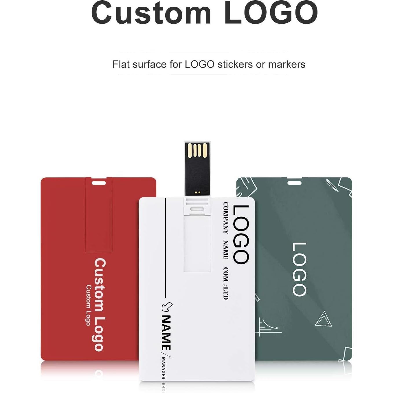 KEXIN Paquete de 20 Unidades USB 2GB Tarjeta de Crédito Blanca