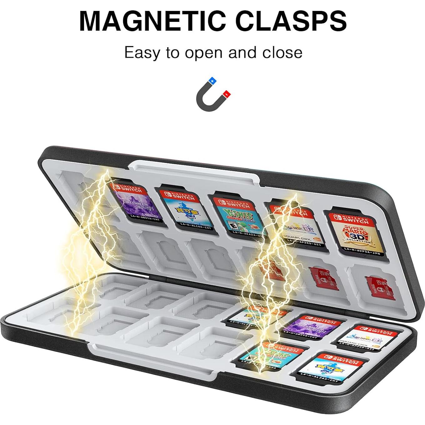 Estuche para Tarjetas de Juego HEIYING Negro para Nintendo Switch
