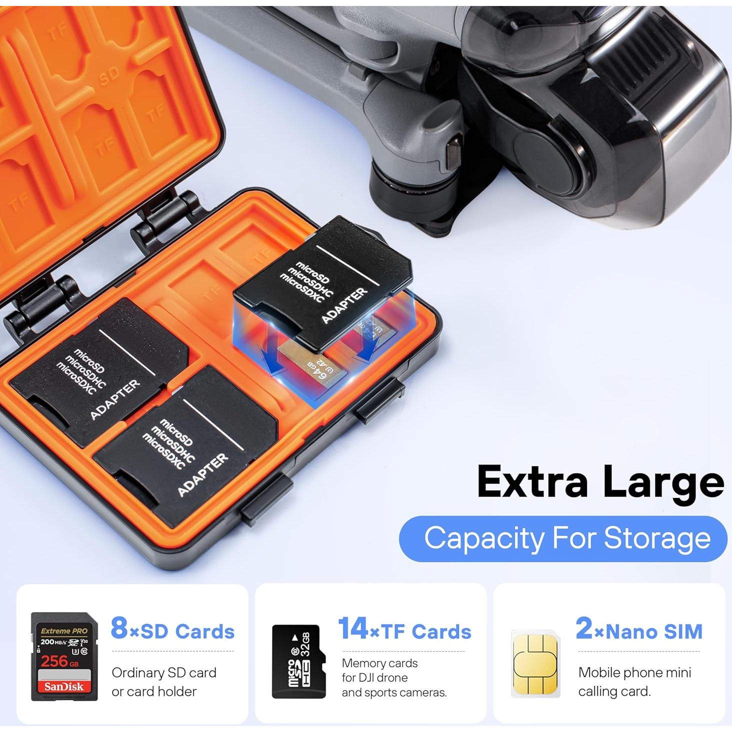 Estuche para Tarjetas Micro SD Tomat 24 Slots Resistente Agua