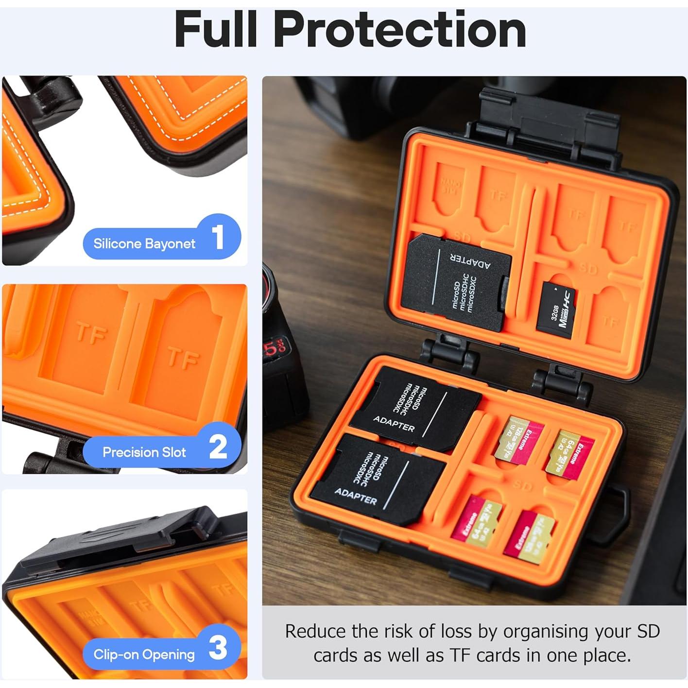 Estuche para Tarjetas Micro SD Tomat 24 Slots Resistente Agua