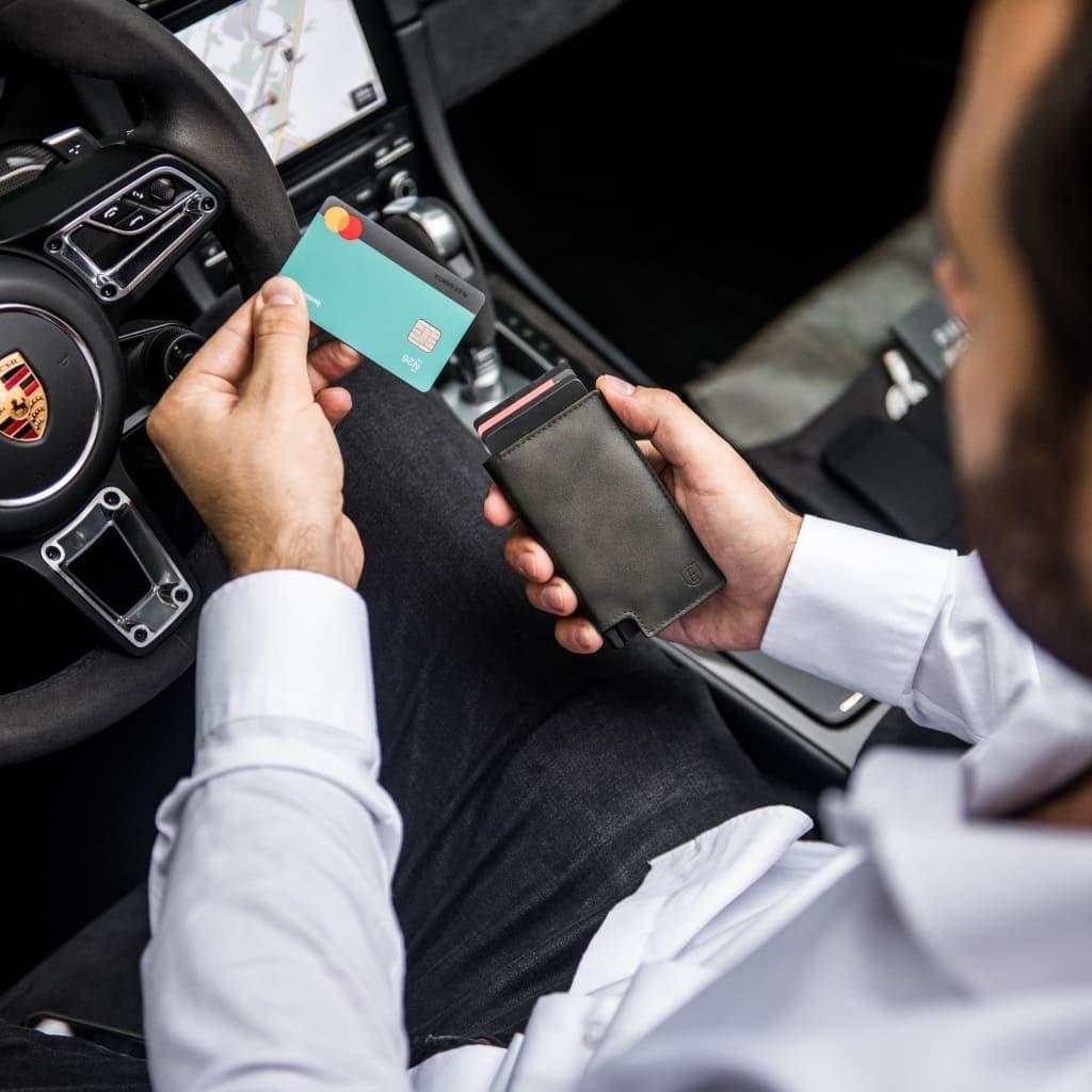 Cartera Pop Up Ekster para Hombres - Bloqueo RFID, Verde