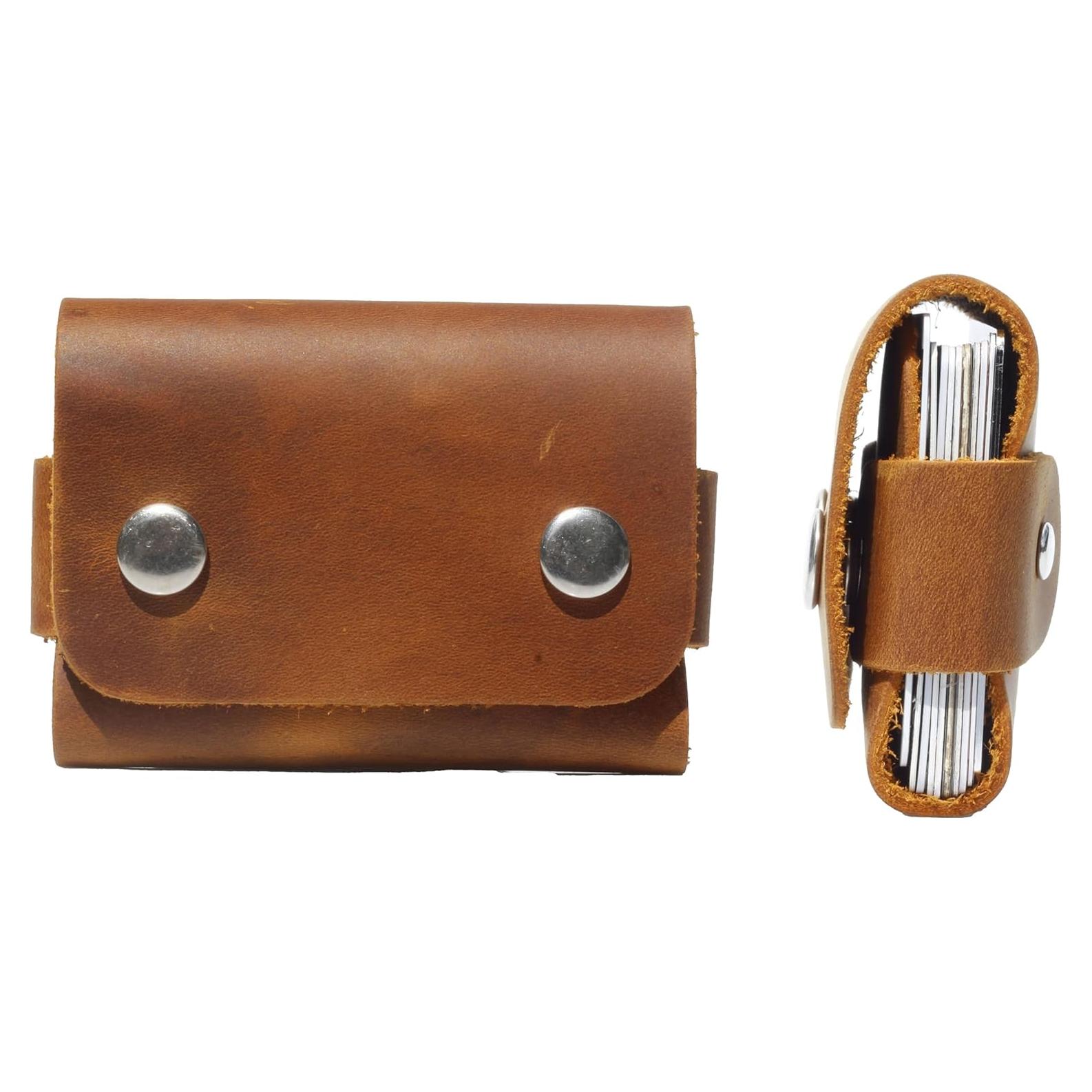 Billetera Slim de Cuero Genuino Toprank Camel - Minimalista