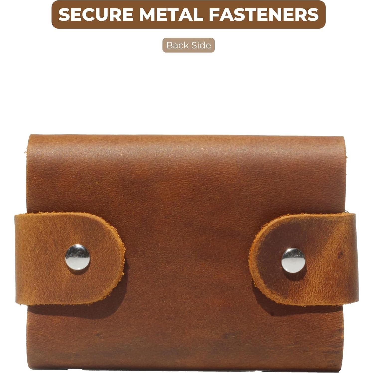 Billetera Slim de Cuero Genuino Toprank Camel - Minimalista