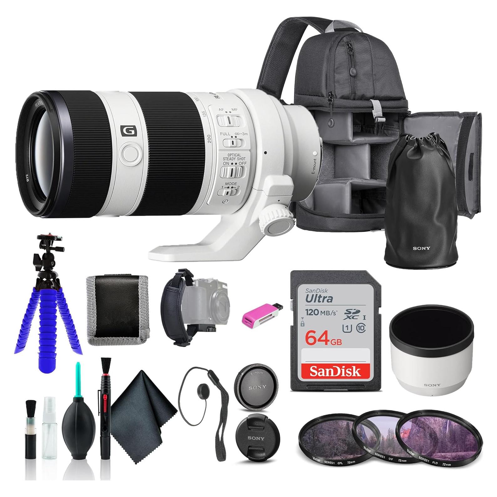 Lente Sony FE 70-200mm f/4 G OSS + Kit de Accesorios