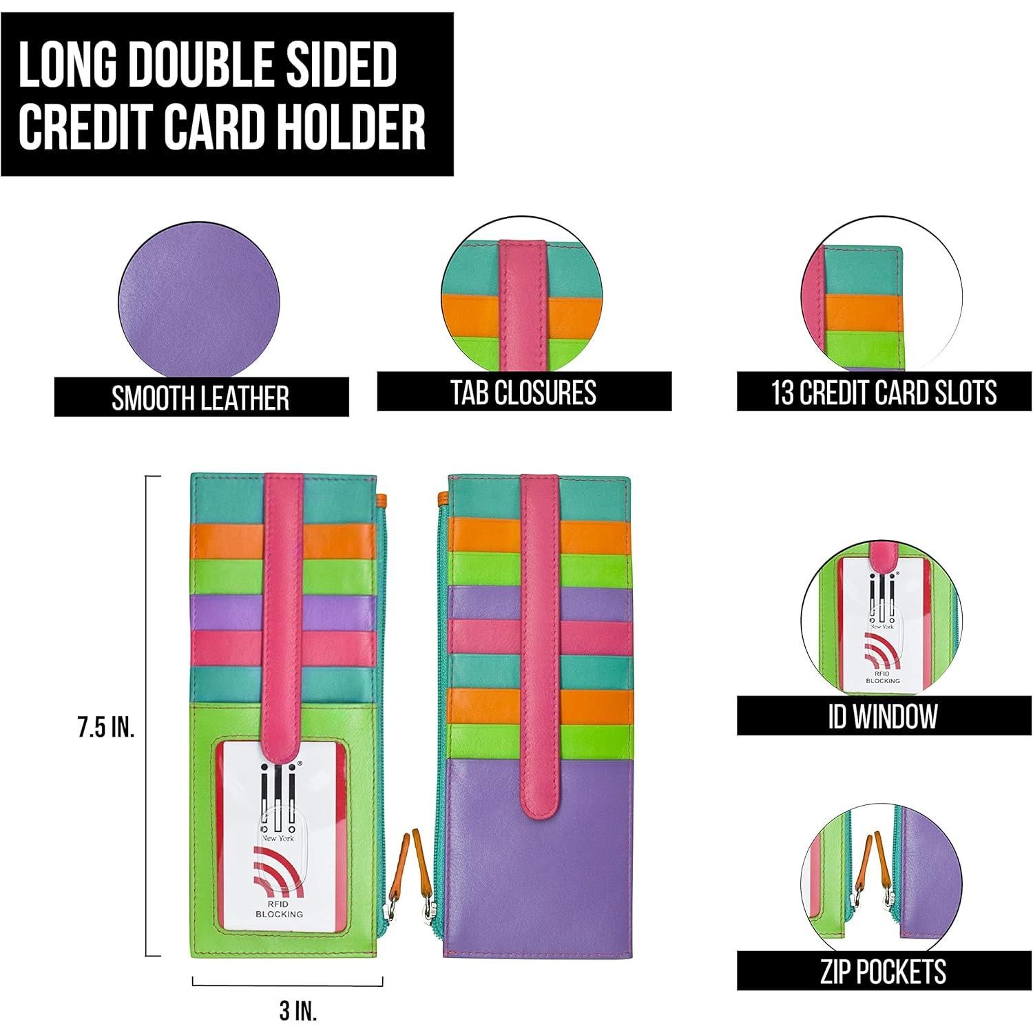 Cartera Slim Doble Cara ili Nueva York con Bloqueo RFID - Palm Beach