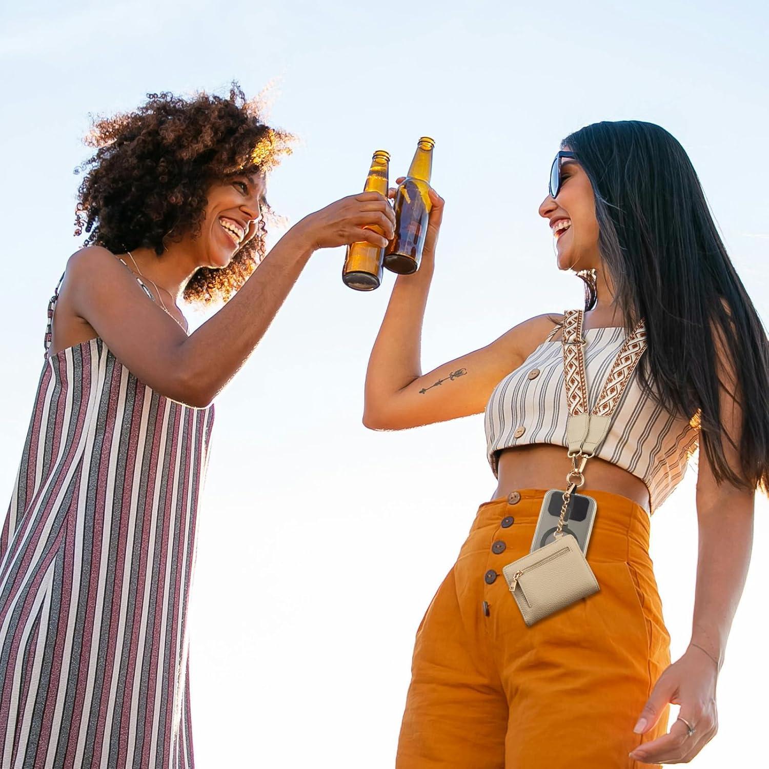 Correa Cruzada Diaclara para Teléfono con Bolsa Verde Oscuro