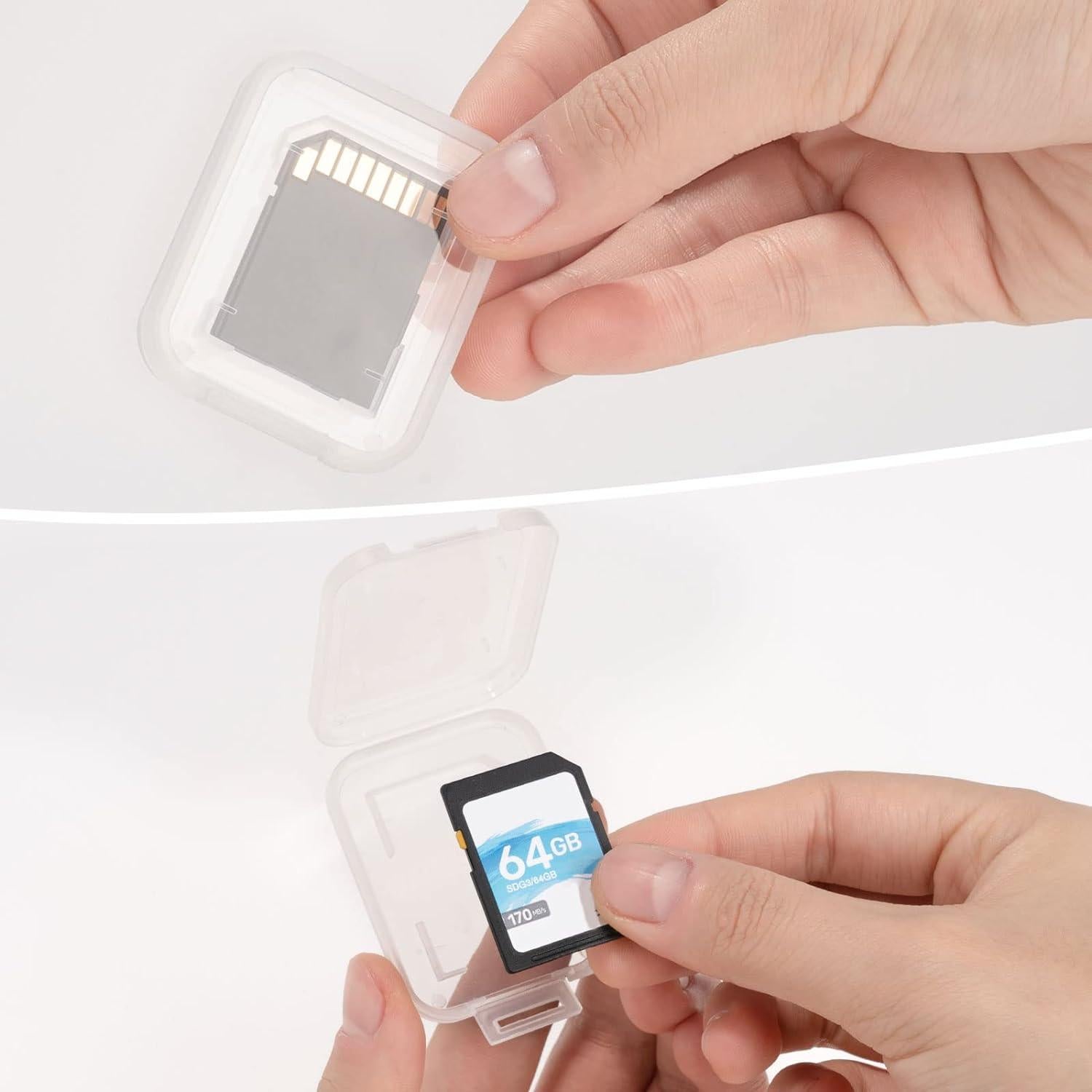 Caja de Almacenamiento para Tarjetas de Memoria SD UTENEW - Paquete de 10
