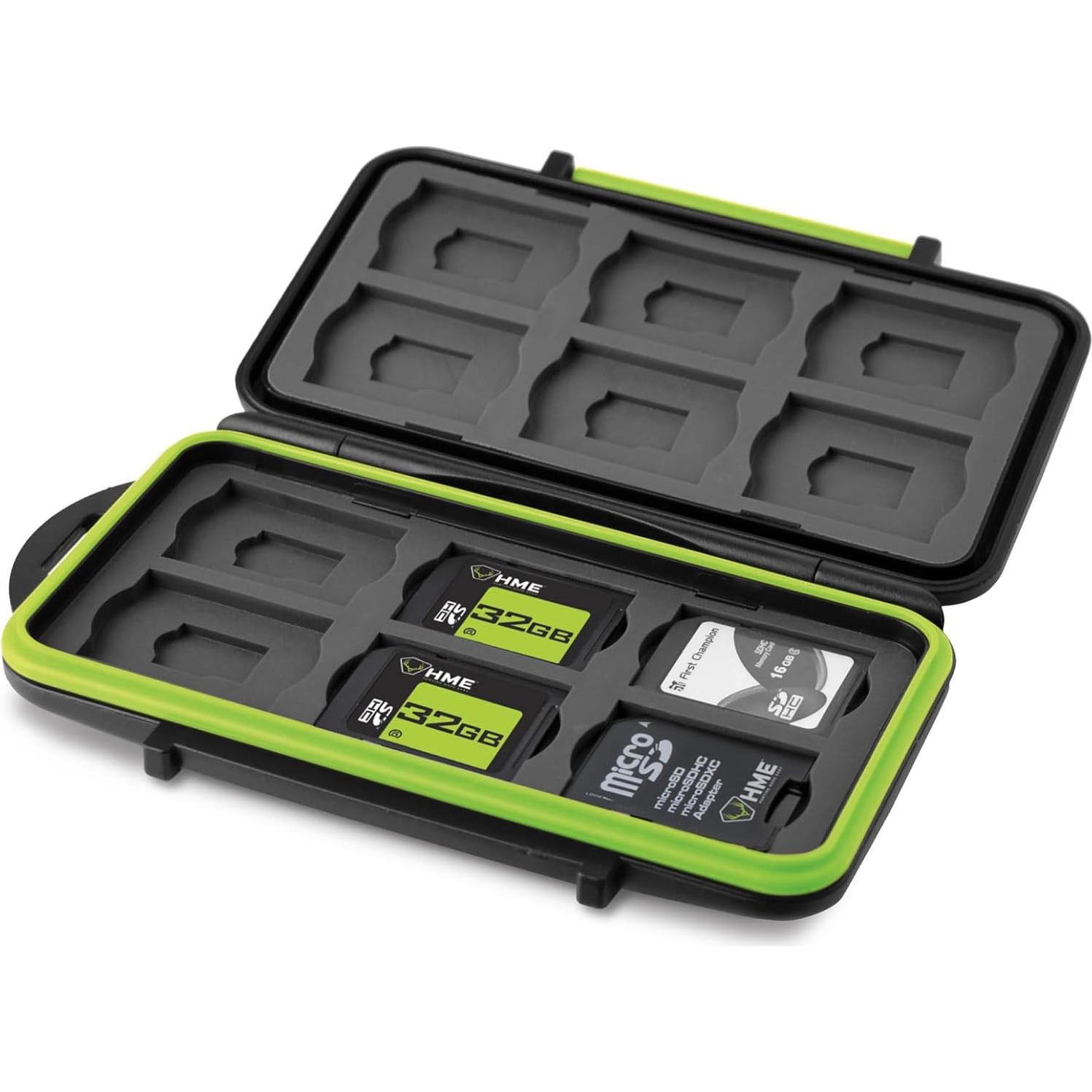 Estuche de Almacenamiento HME para 12 Tarjetas SD y Micro SD