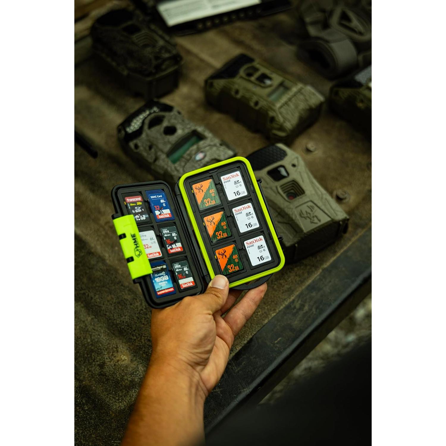 Estuche de Almacenamiento HME para 12 Tarjetas SD y Micro SD