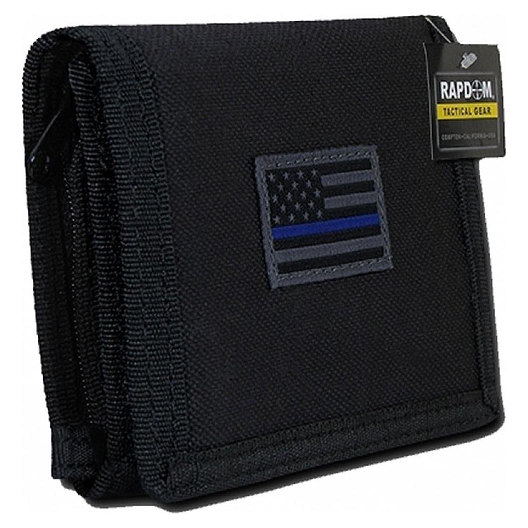 Billetera Táctica Rapdom T105 Azul Delgada Negra 18 Compartimentos