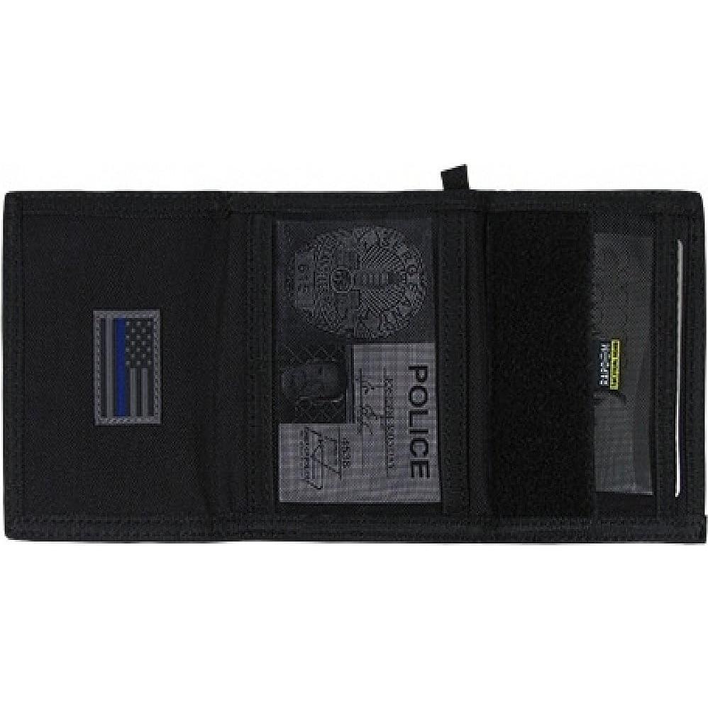 Billetera Táctica Rapdom T105 Azul Delgada Negra 18 Compartimentos