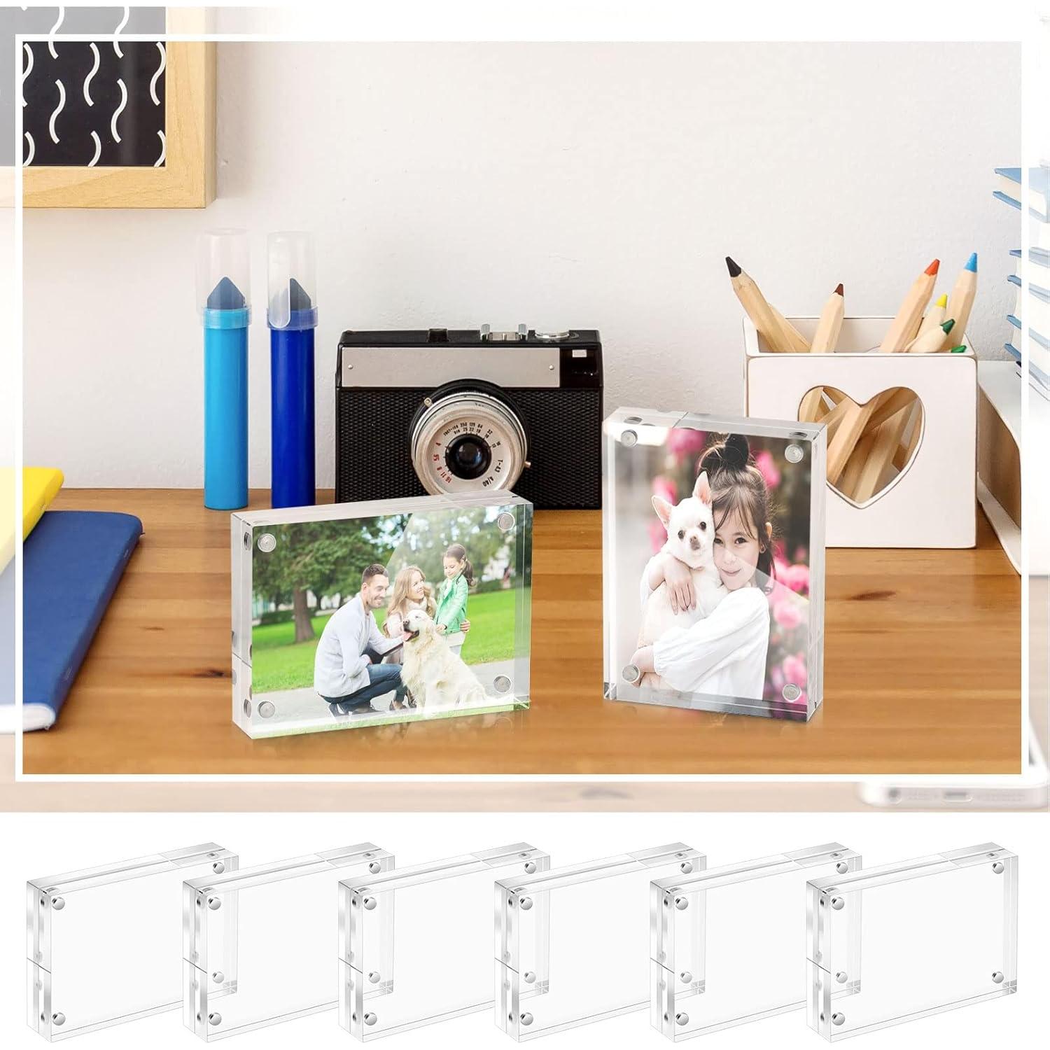 Marco de Tarjeta de Negocios Magnético Xuhal 6.35x8.89cm 12 Pcs