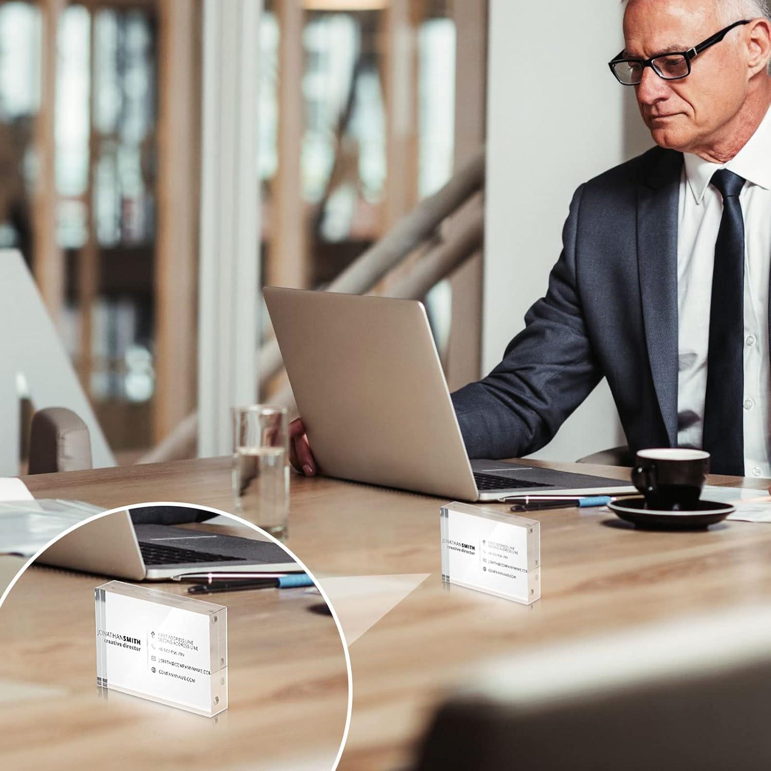 Marco de Tarjeta de Negocios Magnético Xuhal 6.35x8.89cm 12 Pcs