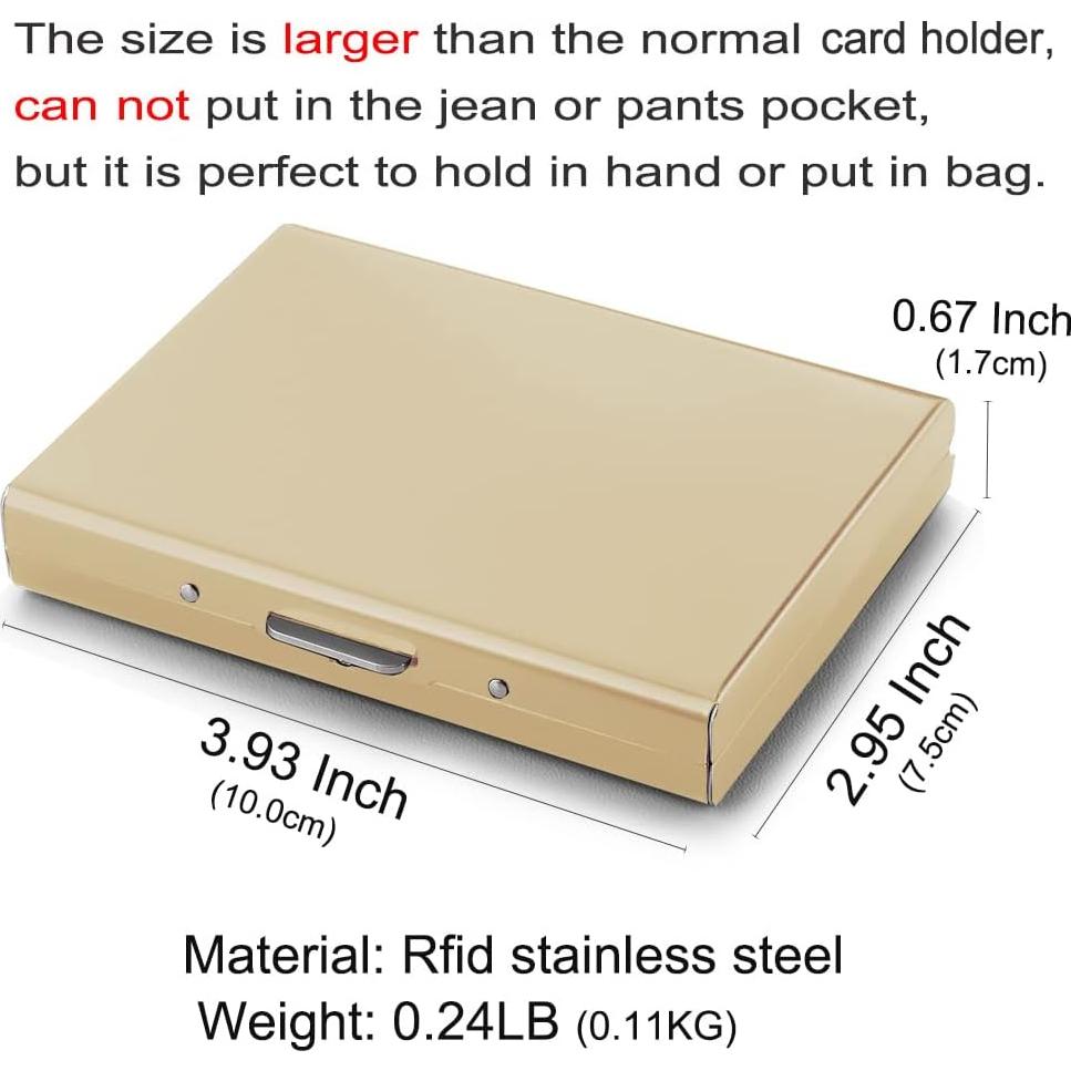 Cartera de Metal EASTNIGHTS con Bloqueo RFID - Oro