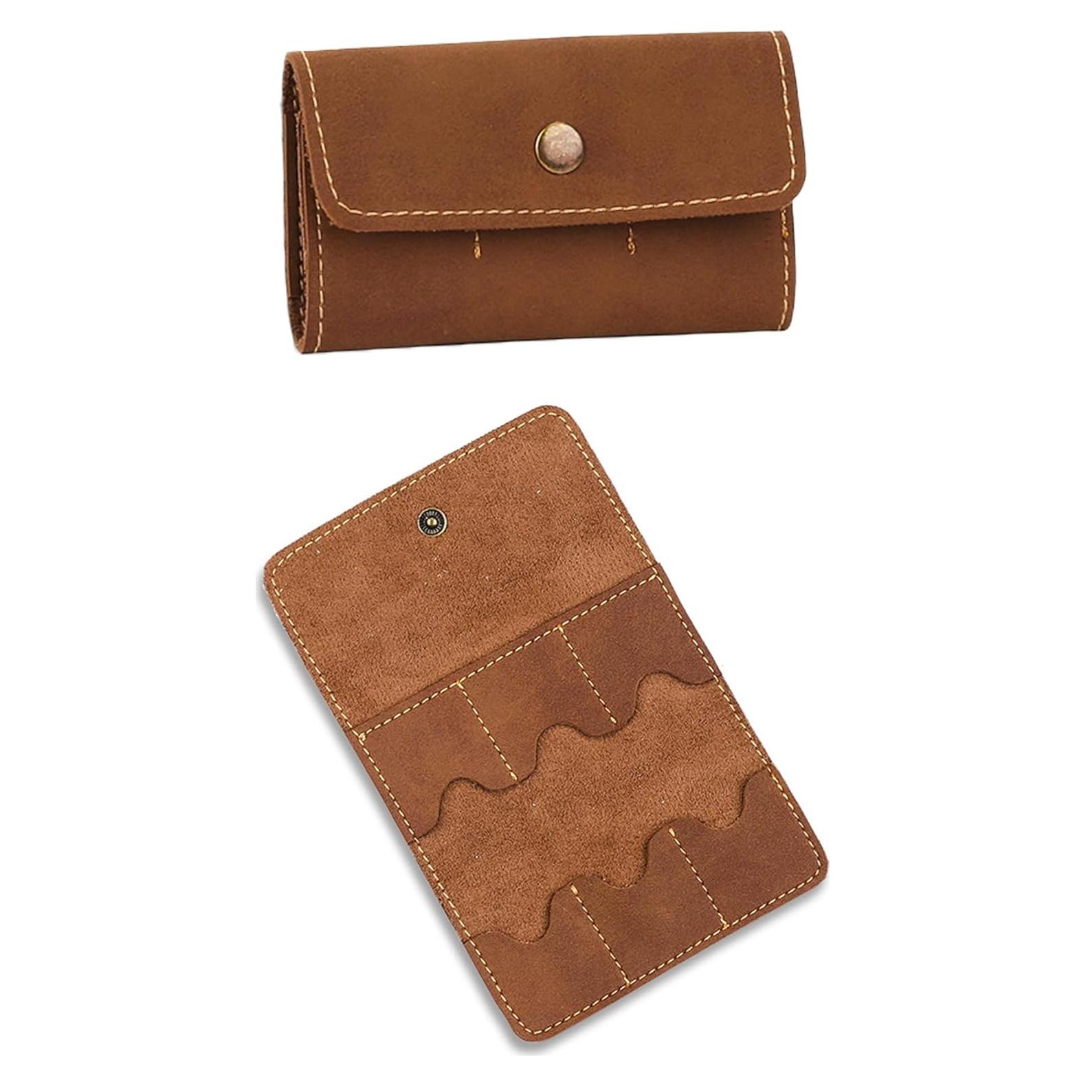 Funda Organizador de Tarjetas SD WYSJYBHJ de Cuero PU - 6 Ranuras