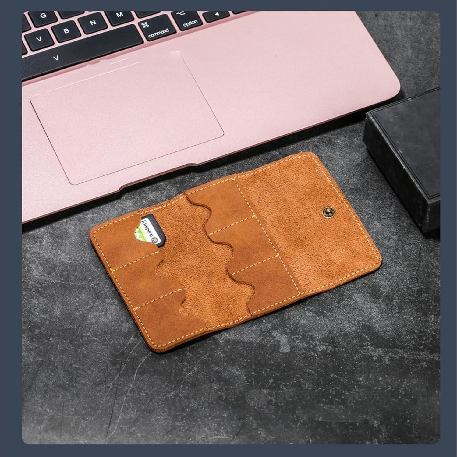 Funda Organizador de Tarjetas SD WYSJYBHJ de Cuero PU - 6 Ranuras