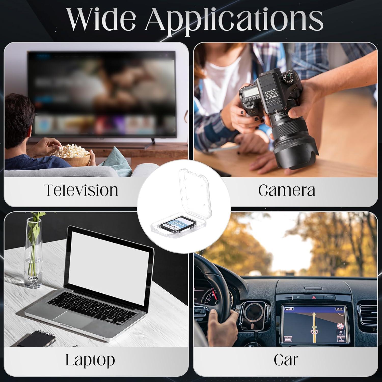 ISKYBOB 20 Cajas Transparentes para Tarjetas SD con 24 Etiquetas