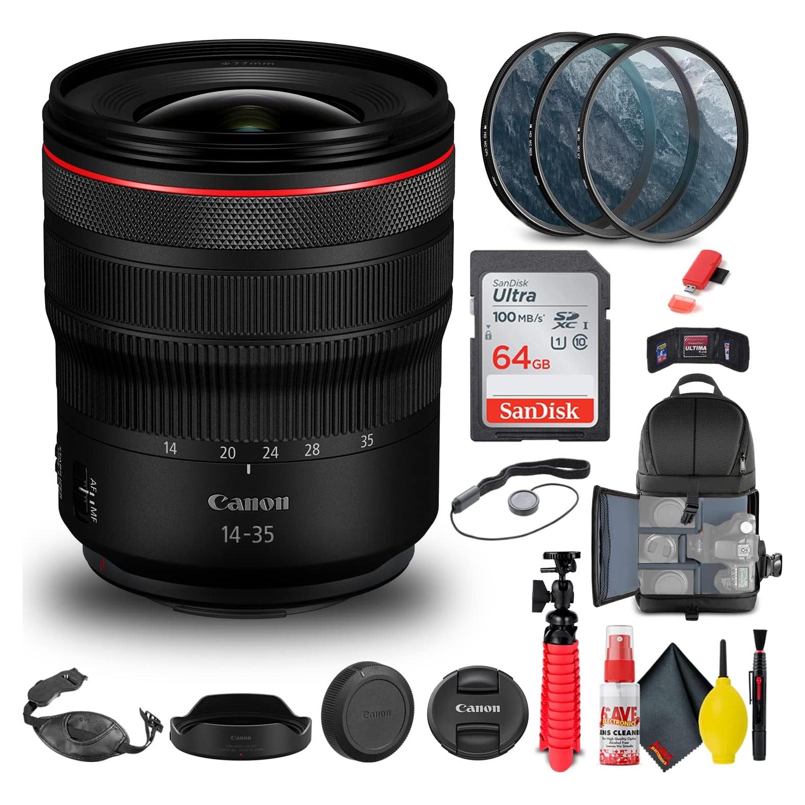 Lente Canon RF 14-35mm f/4L IS USM + Kit Completo