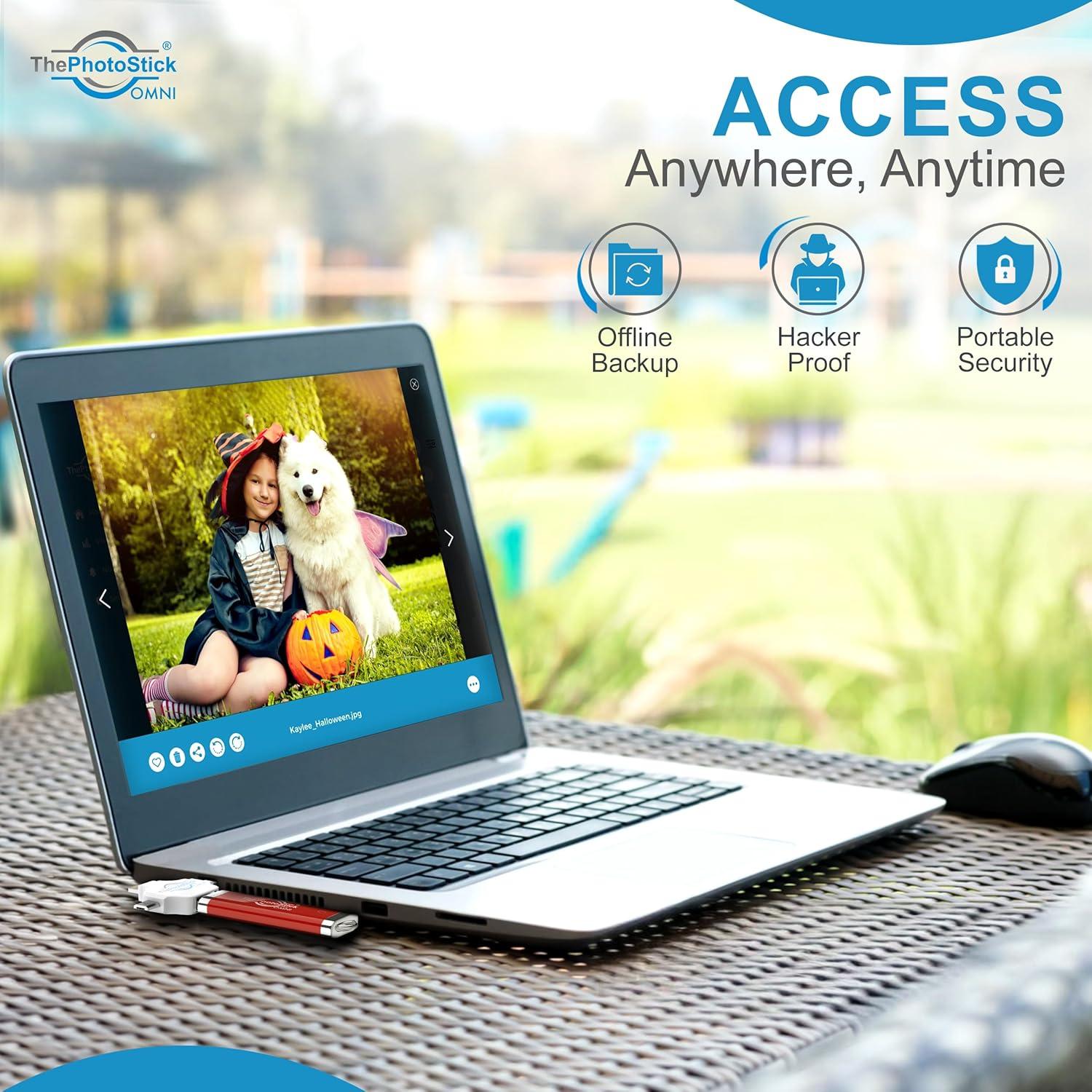 ThePhotoStick Omni 512GB - Respaldo Seguro de Fotos y Videos