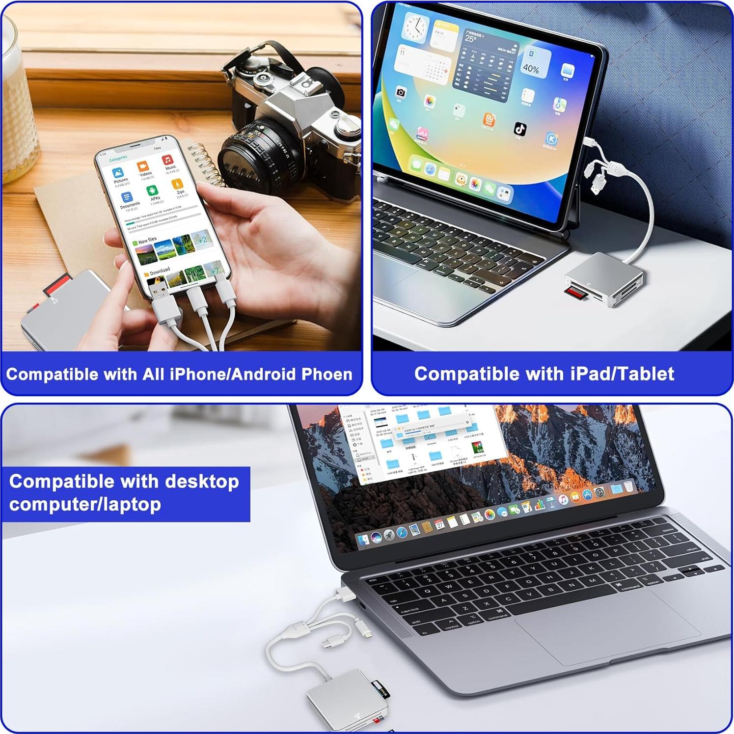 Adaptador Lector de Tarjetas 5 en 1 SHOWAIST AP549 USB-C