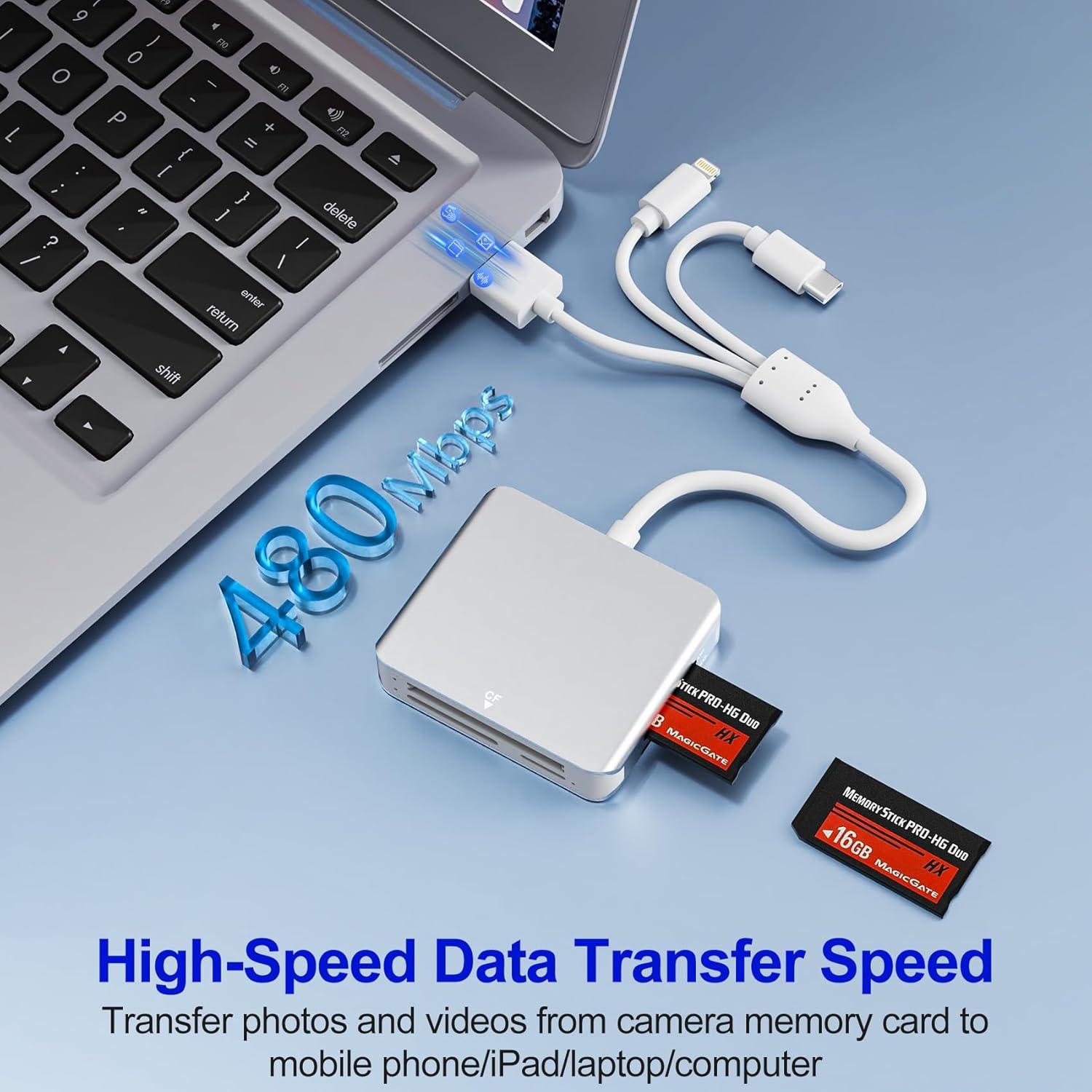 Adaptador Lector de Tarjetas 5 en 1 SHOWAIST AP549 USB-C